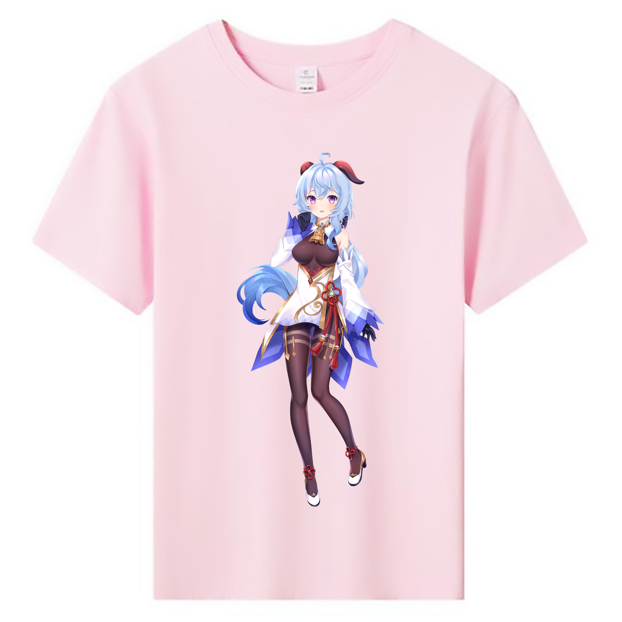 げんし神 甘雨 かんう genshin Ganyu 綿100％キッズTシャツ（フロントプリント）