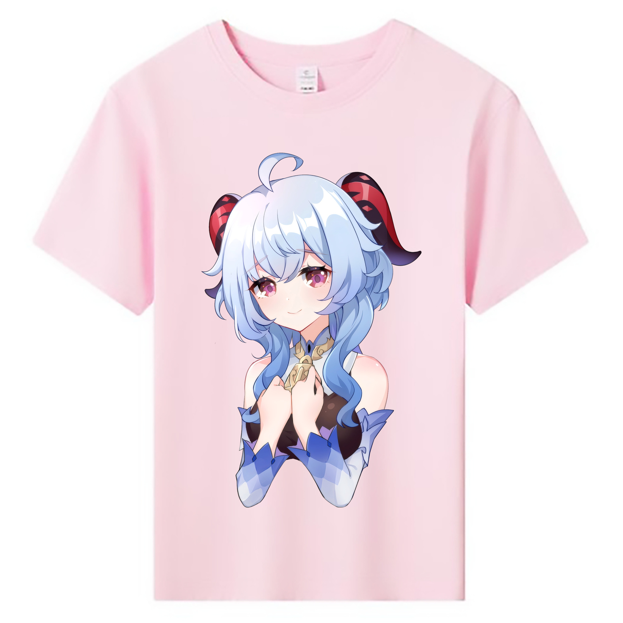 げんし神 甘雨 かんう genshin Ganyu 綿100％キッズTシャツ（フロントプリント）