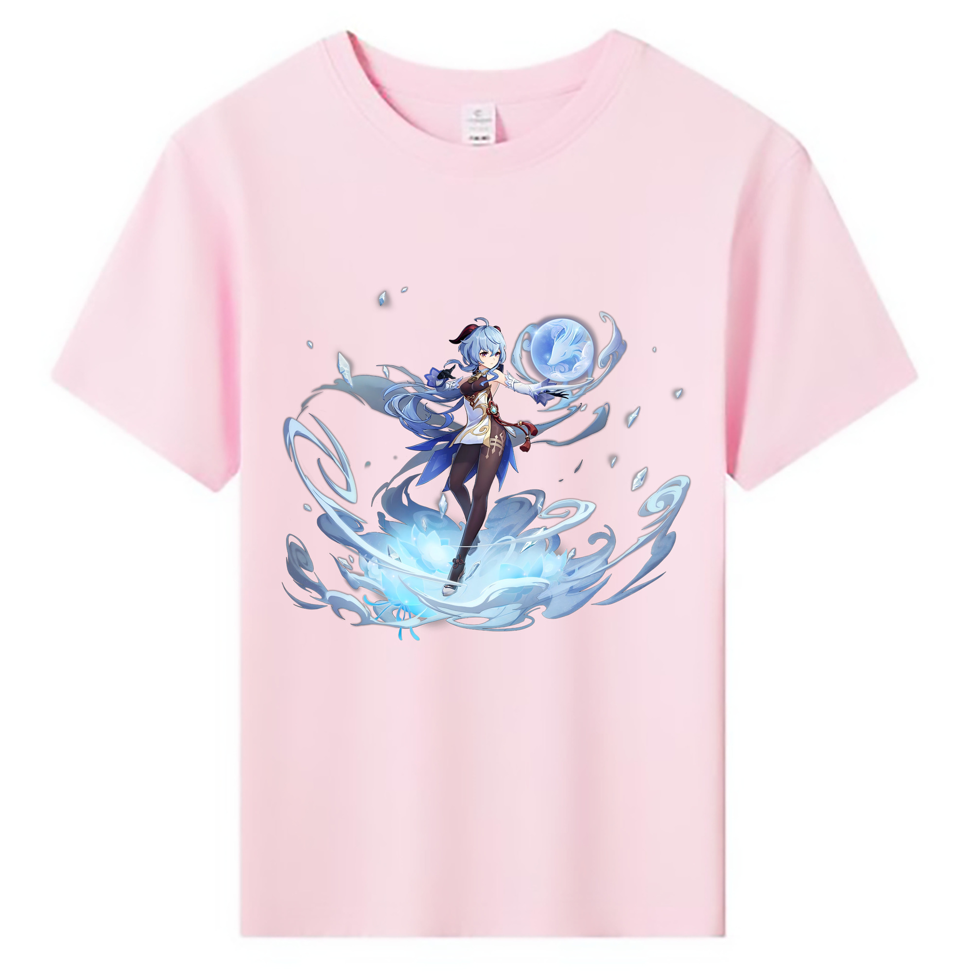 げんし神 甘雨 かんう genshin Ganyu 綿100％キッズTシャツ（フロントプリント）