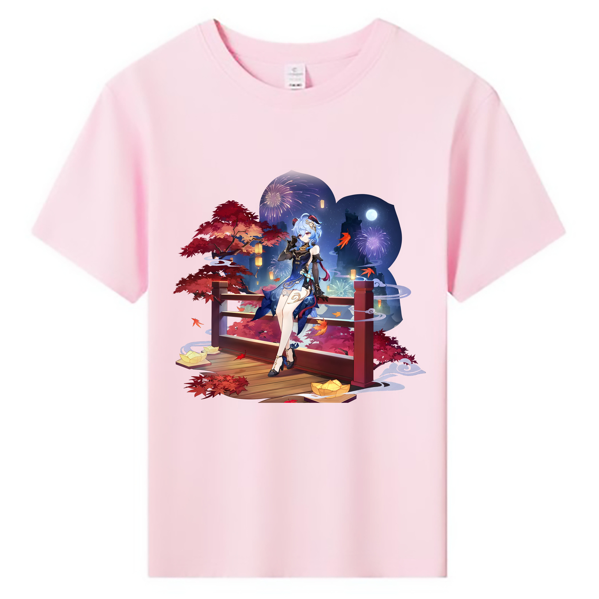 げんし神 甘雨 かんう genshin Ganyu 綿100％キッズTシャツ（フロントプリント）