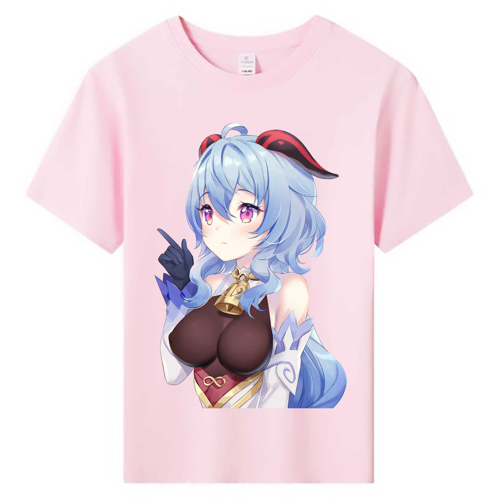 げんし神 甘雨 かんう genshin Ganyu 綿100％キッズTシャツ（フロントプリント）