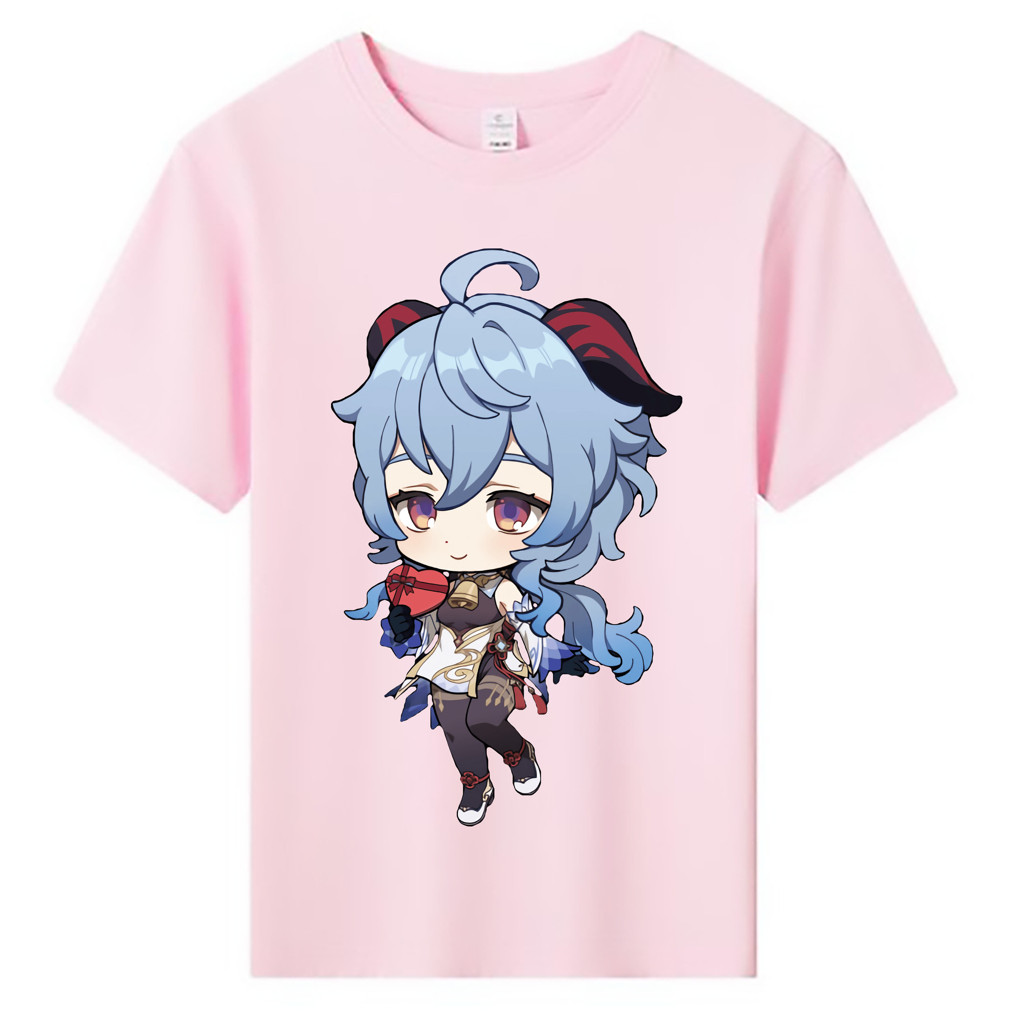 げんし神 甘雨 かんう genshin Ganyu 綿100％キッズTシャツ（フロントプリント）