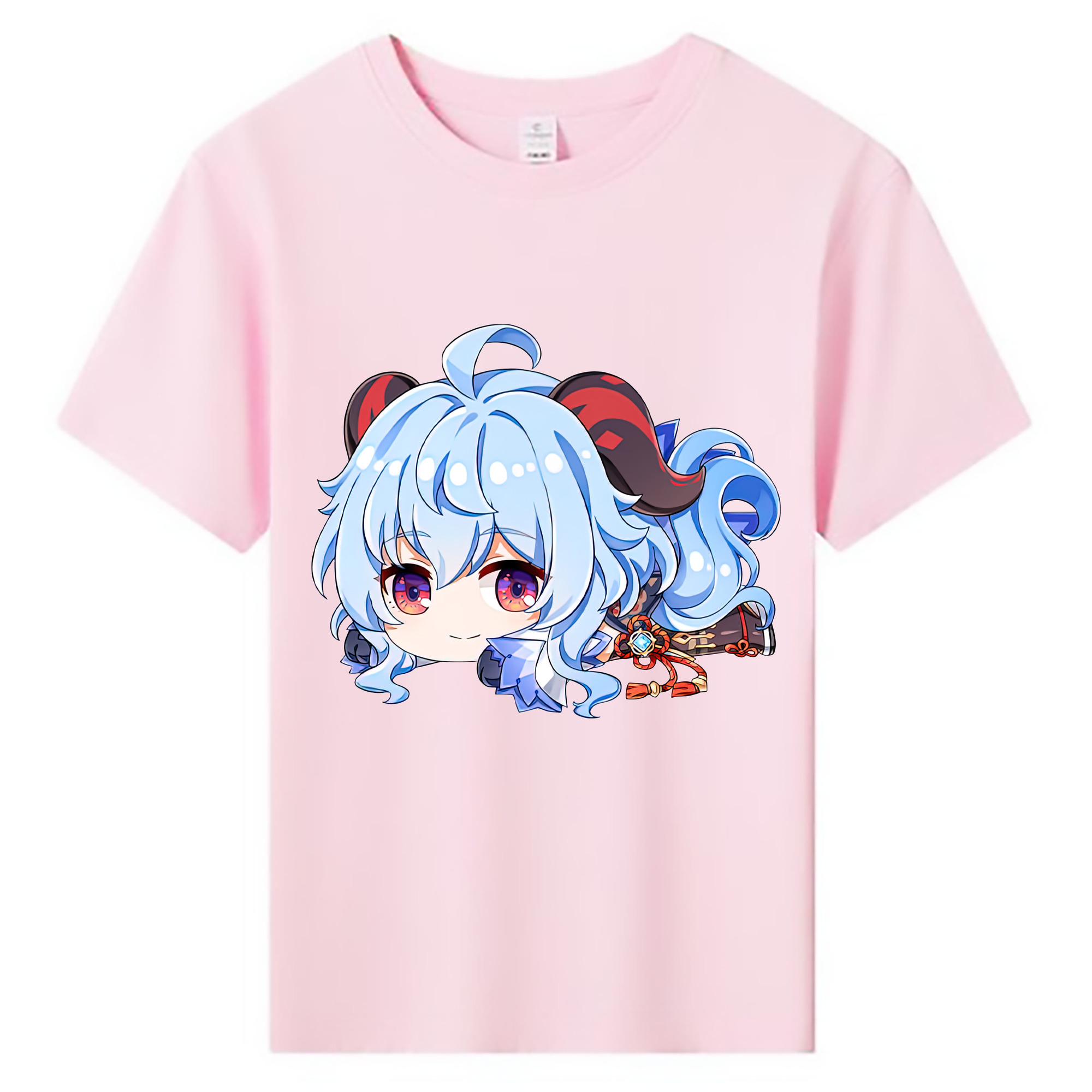 げんし神 甘雨 かんう genshin Ganyu 綿100％キッズTシャツ（フロントプリント）