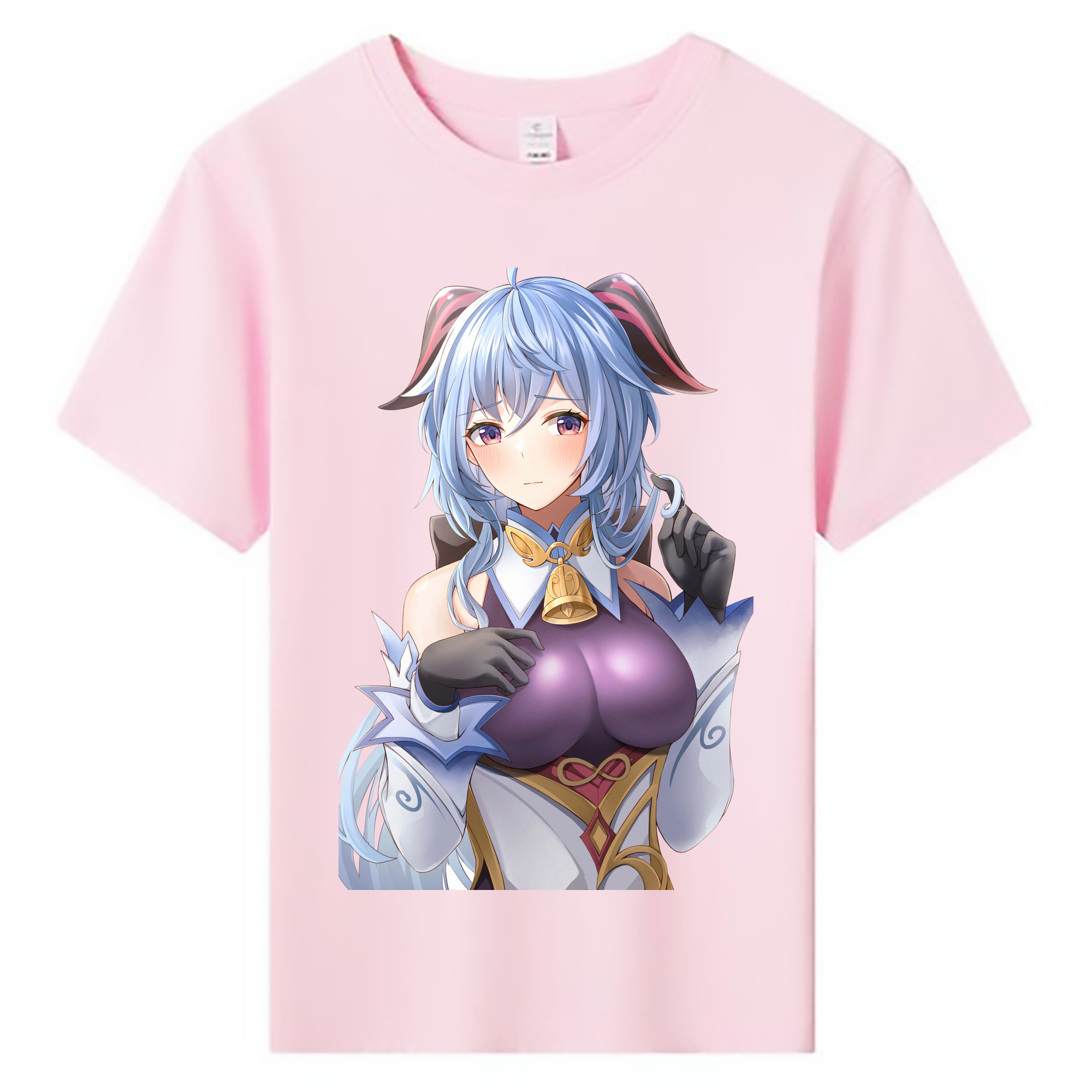 げんし神 甘雨 かんう genshin Ganyu 綿100％キッズTシャツ（フロントプリント）