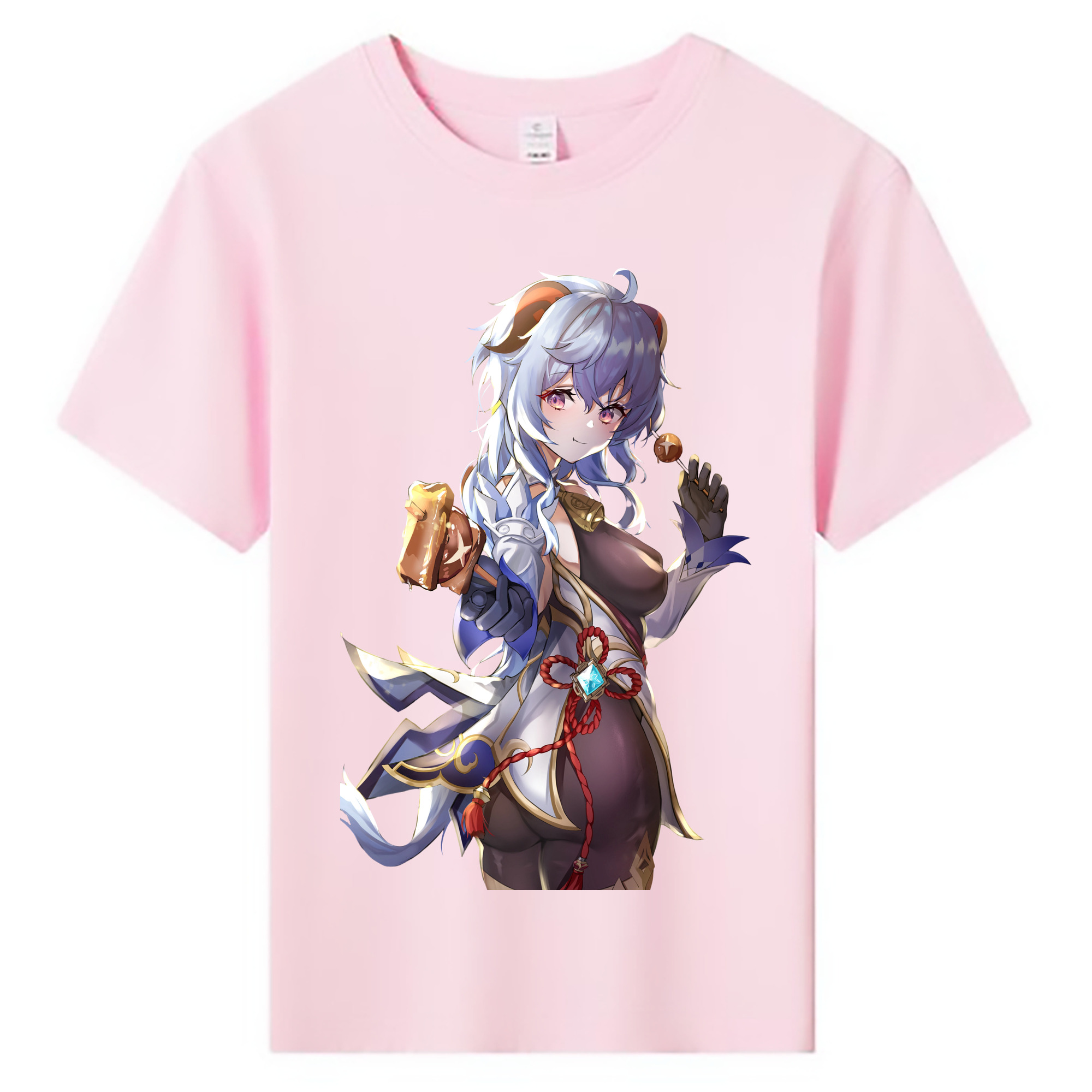 げんし神 甘雨 かんう genshin Ganyu 綿100％キッズTシャツ（フロントプリント）