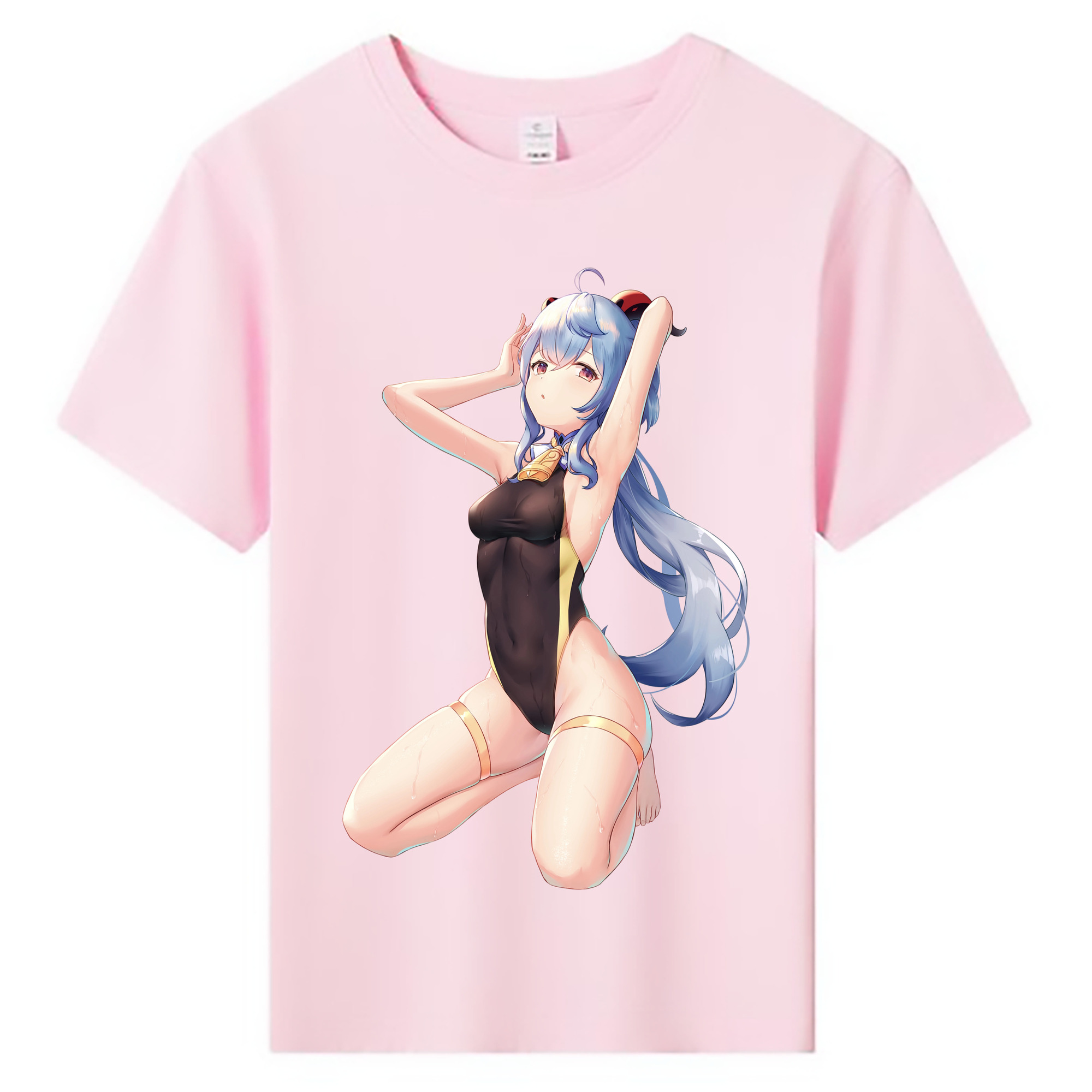 げんし神 甘雨 かんう genshin Ganyu 綿100％キッズTシャツ（フロントプリント）
