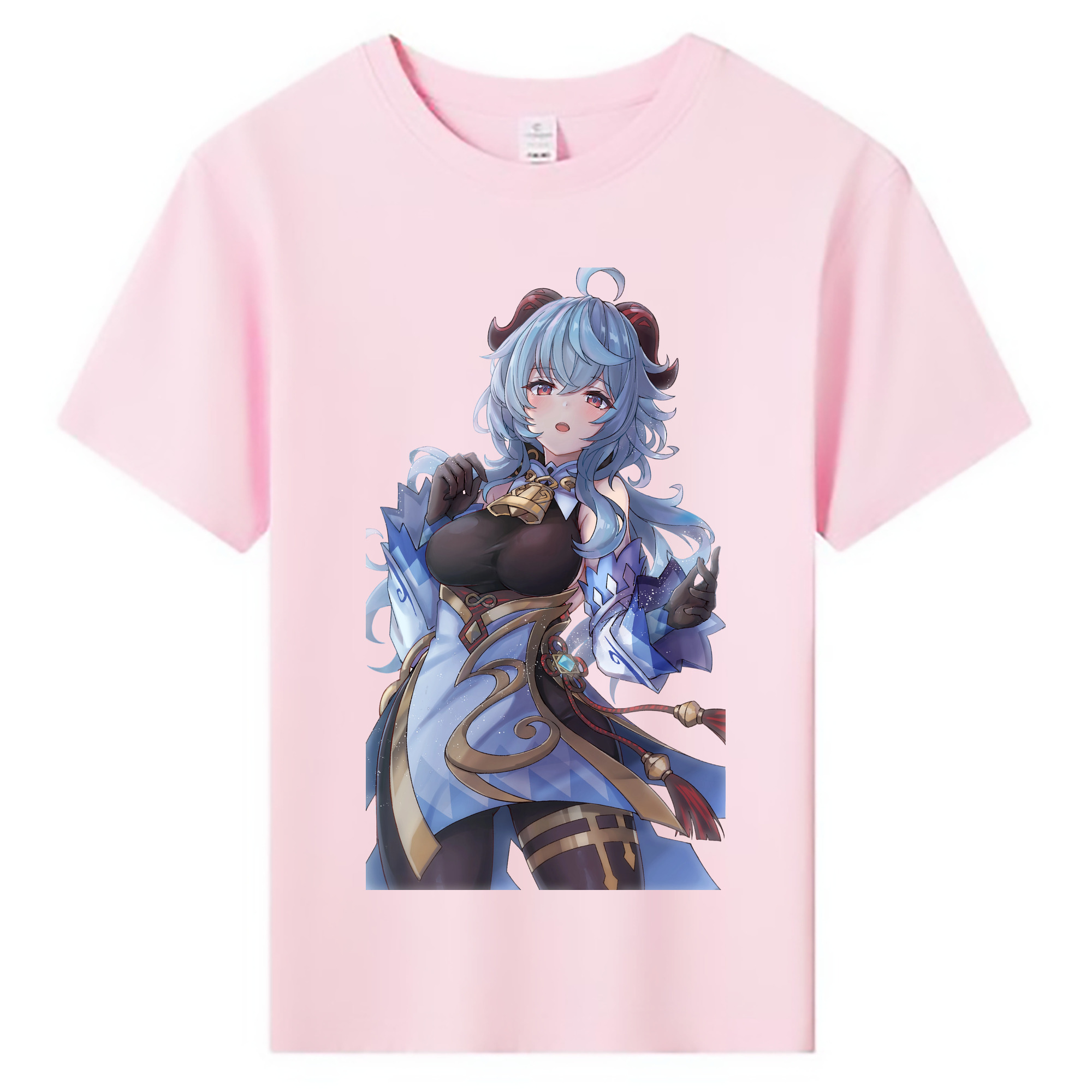 げんし神 甘雨 かんう genshin Ganyu 綿100％キッズTシャツ（フロントプリント）