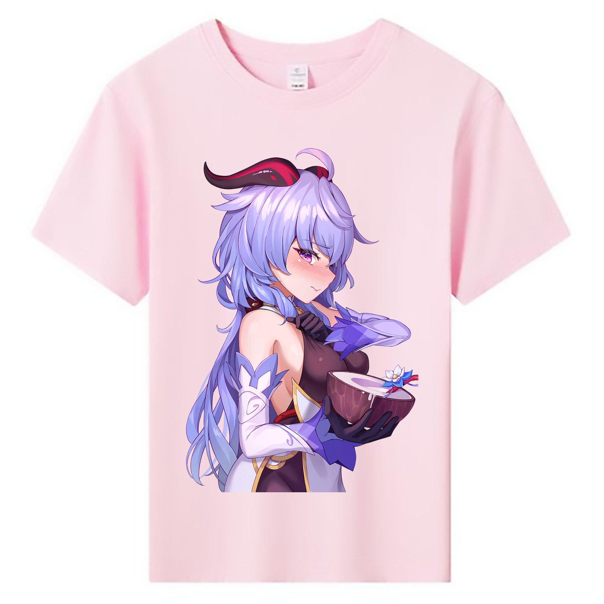 げんし神 甘雨 かんう genshin Ganyu 綿100％キッズTシャツ（フロントプリント）