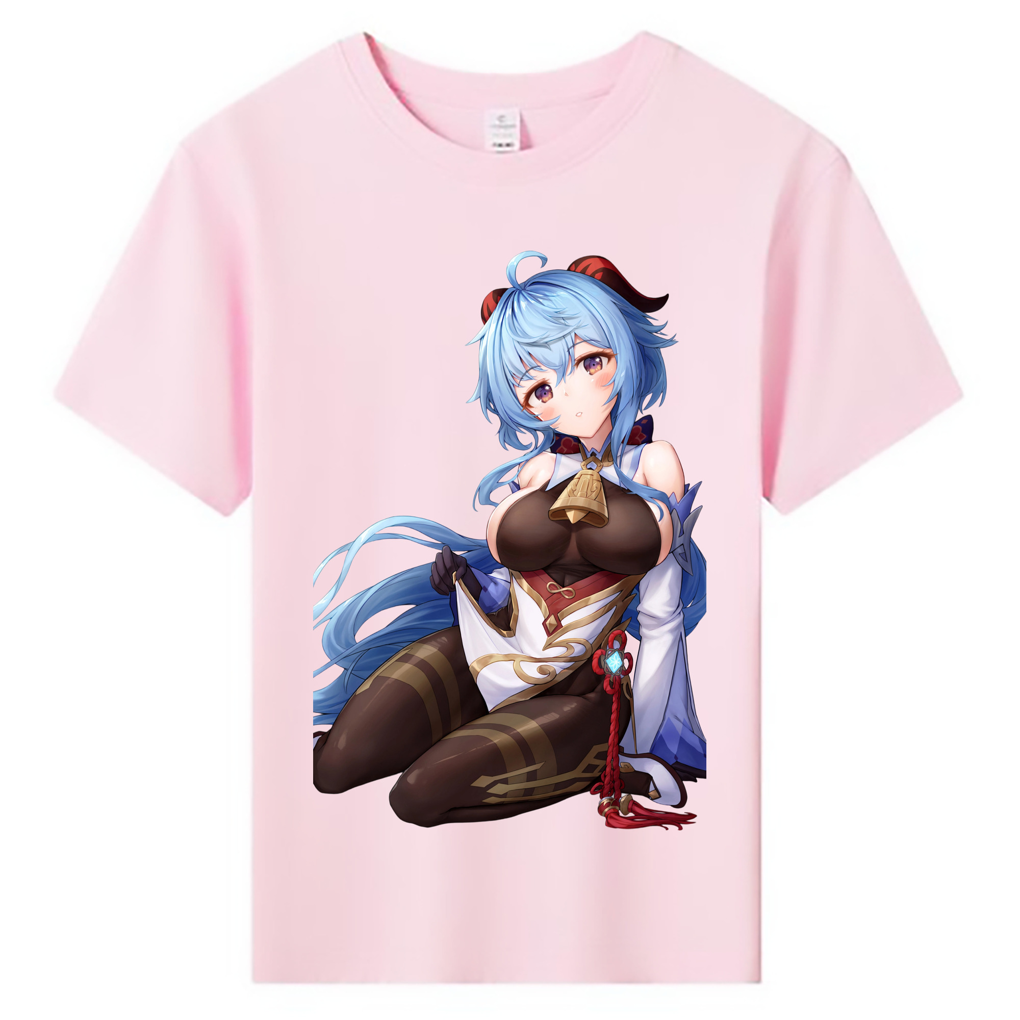 げんし神 甘雨 かんう genshin Ganyu 綿100％キッズTシャツ（フロントプリント）
