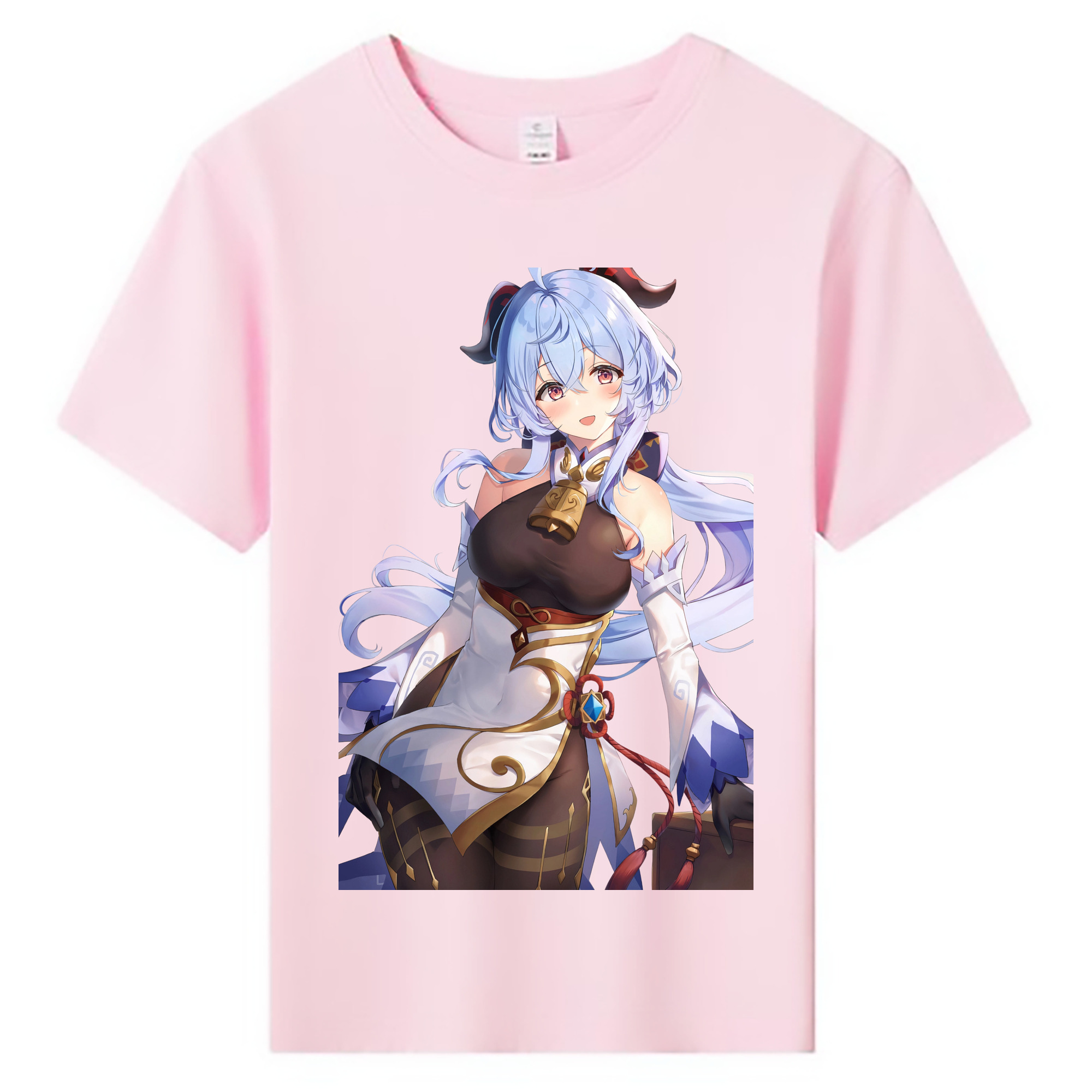 げんし神 甘雨 かんう genshin Ganyu 綿100％キッズTシャツ（フロントプリント）