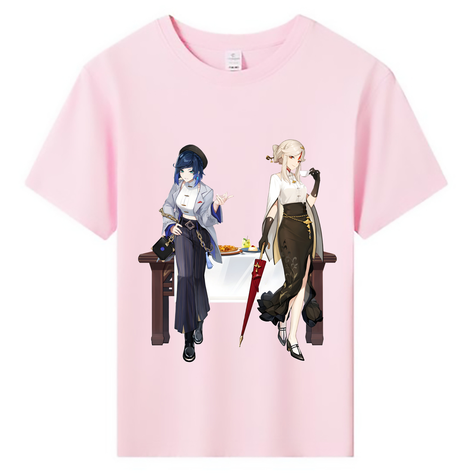 げんし神 夜兰 やらん genshin Yaran 綿100％キッズTシャツ（フロントプリント）