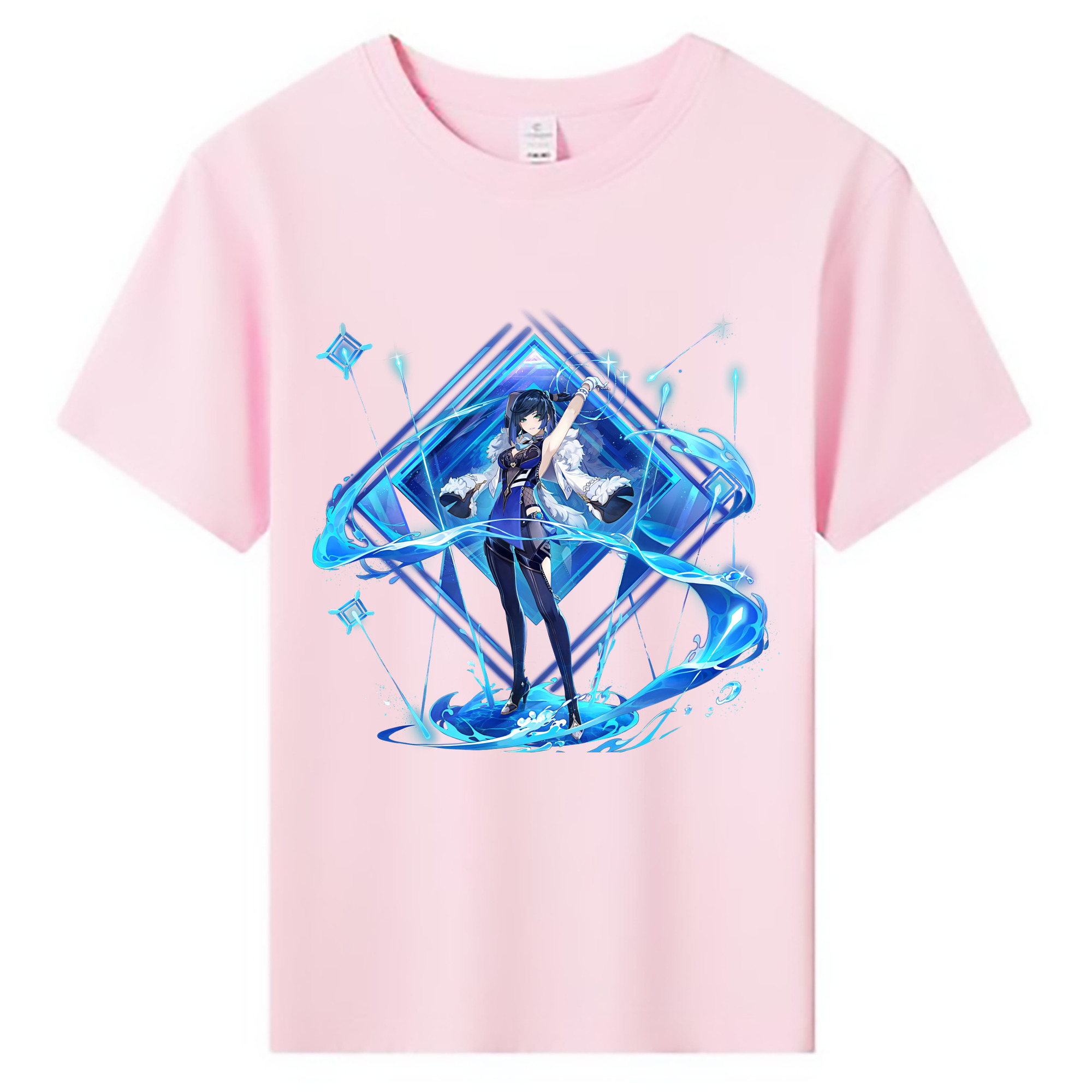 げんし神 夜兰 やらん genshin Yaran 綿100％キッズTシャツ（フロントプリント）