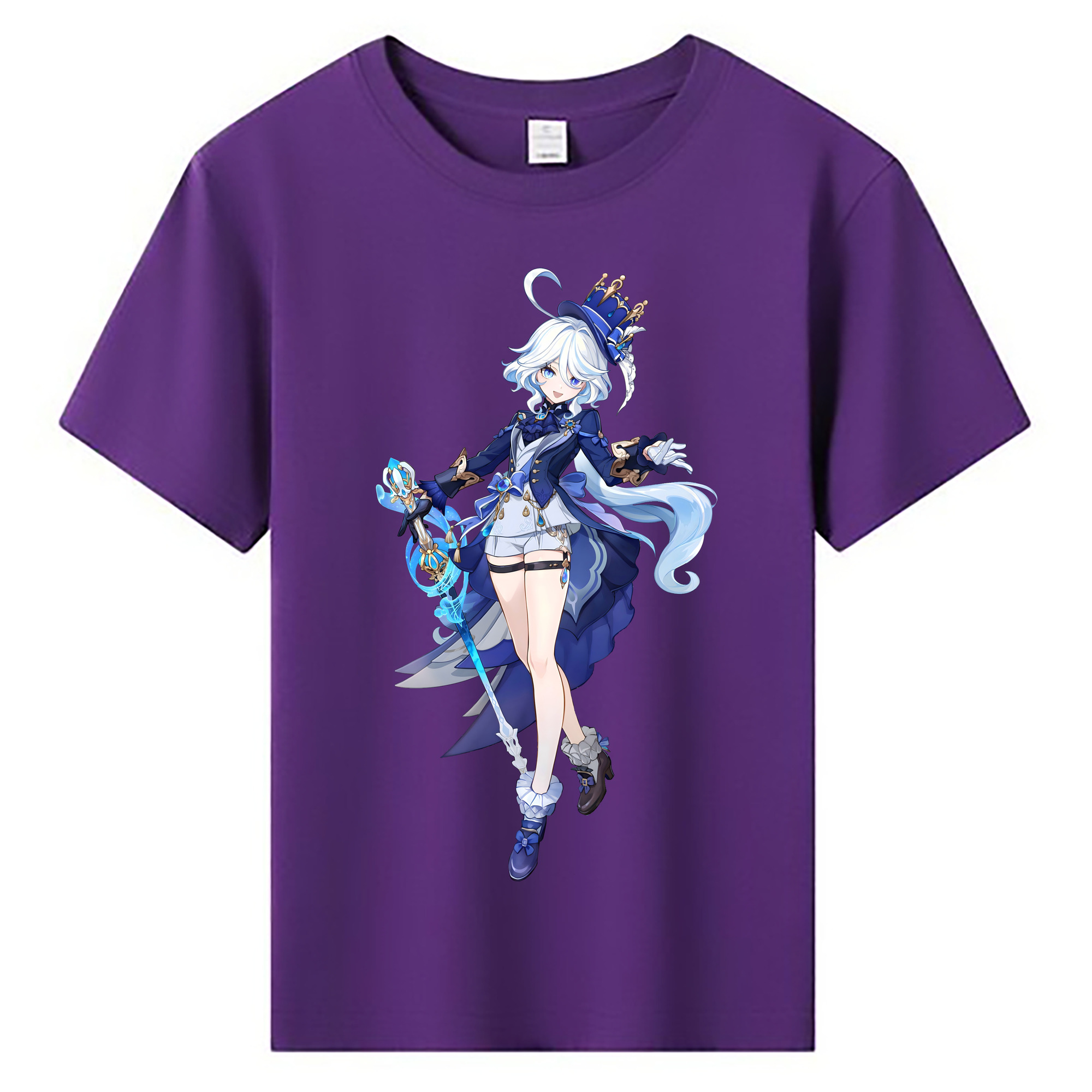 げんし神 フリーナ genshin Furina 綿100％キッズTシャツ（フロントプリント）