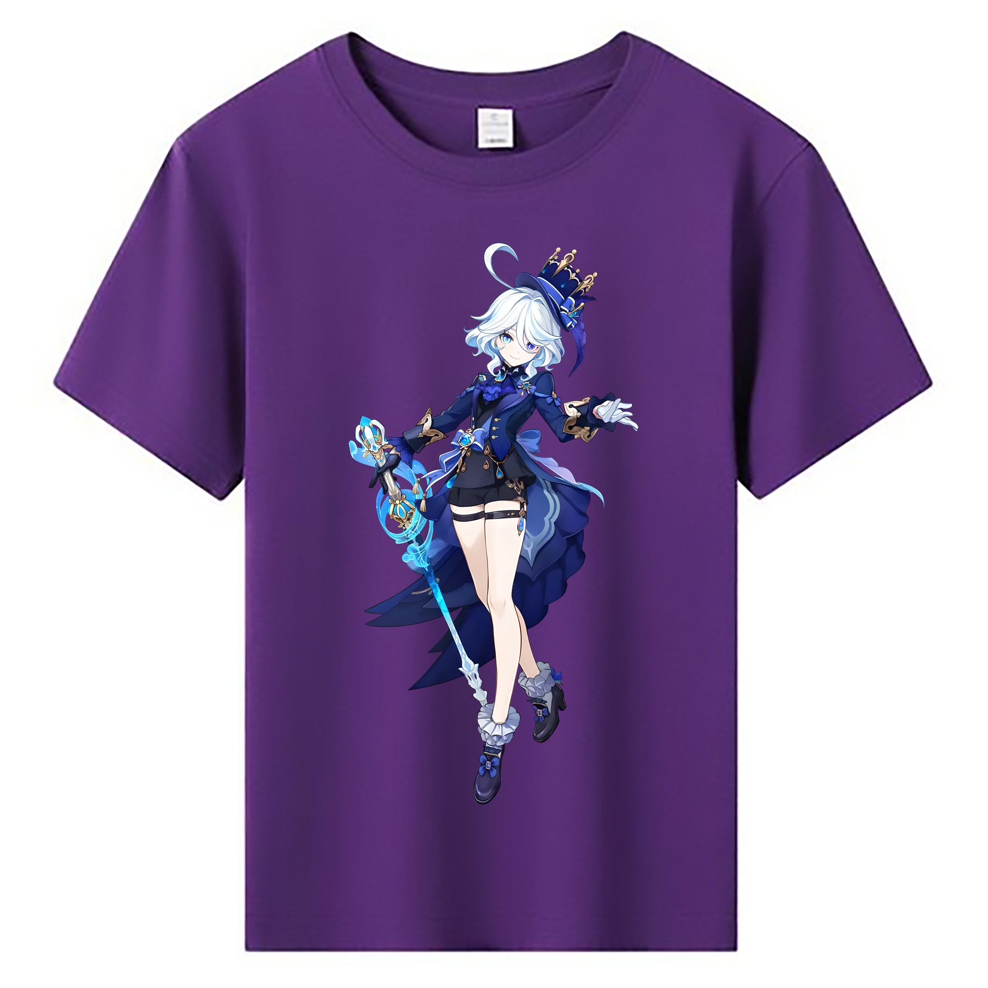 げんし神 フリーナ genshin Furina 綿100％キッズTシャツ（フロントプリント）