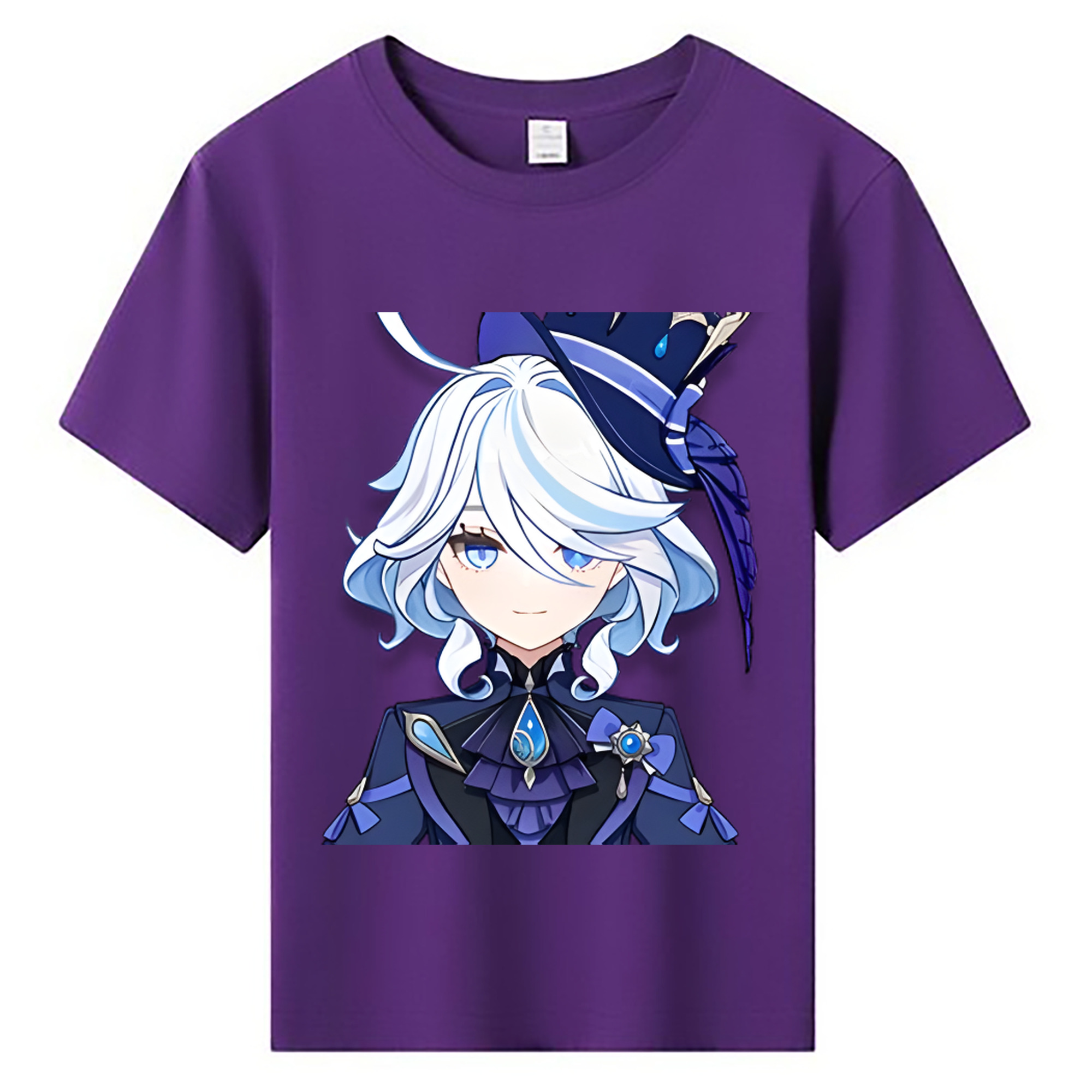 げんし神 フリーナ genshin Furina 綿100％キッズTシャツ（フロントプリント）