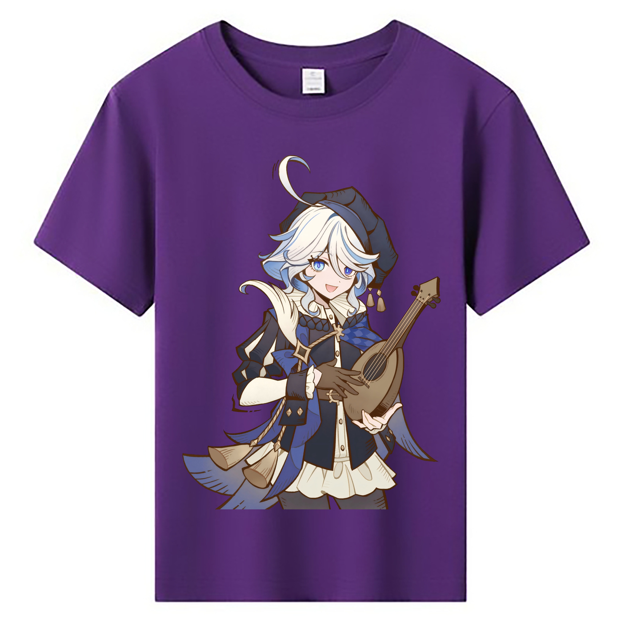 げんし神 フリーナ genshin Furina 綿100％キッズTシャツ（フロントプリント）