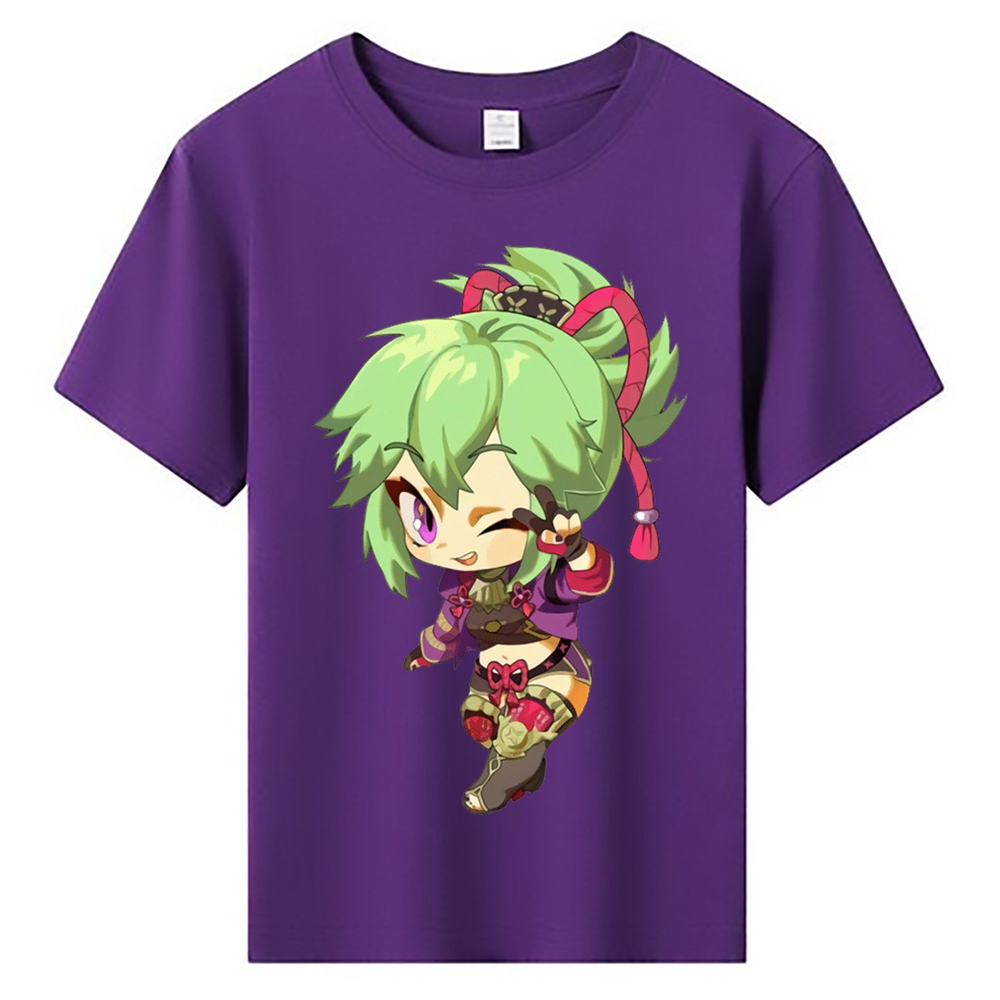 げんし神  久岐忍 くき しのぶ genshin Kuki Shinobu 綿100％キッズTシャツ（フロントプリント）