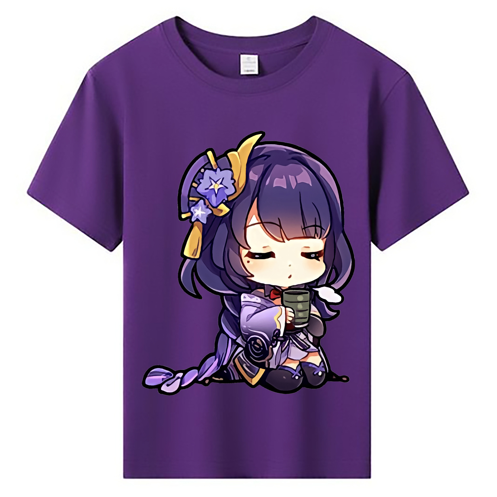 げんし神 雷電将軍 らいでんしょうぐん genshin Raiden Shogun 綿100％キッズTシャツ（フロントプリント）