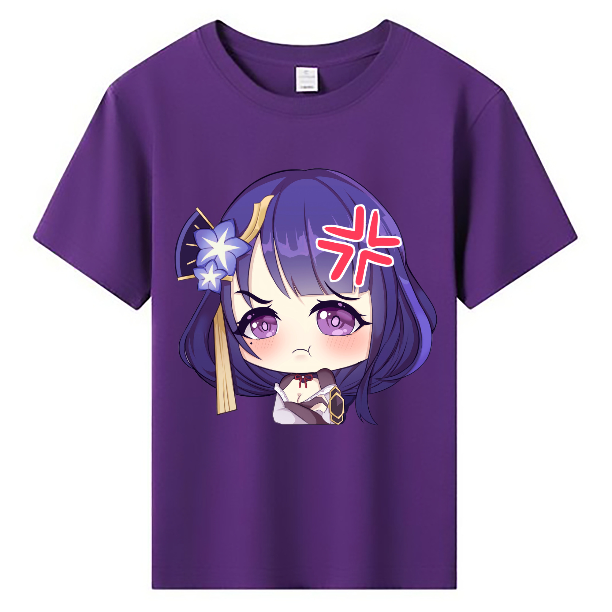 げんし神 雷電将軍 らいでんしょうぐん genshin Raiden Shogun 綿100％キッズTシャツ（フロントプリント）