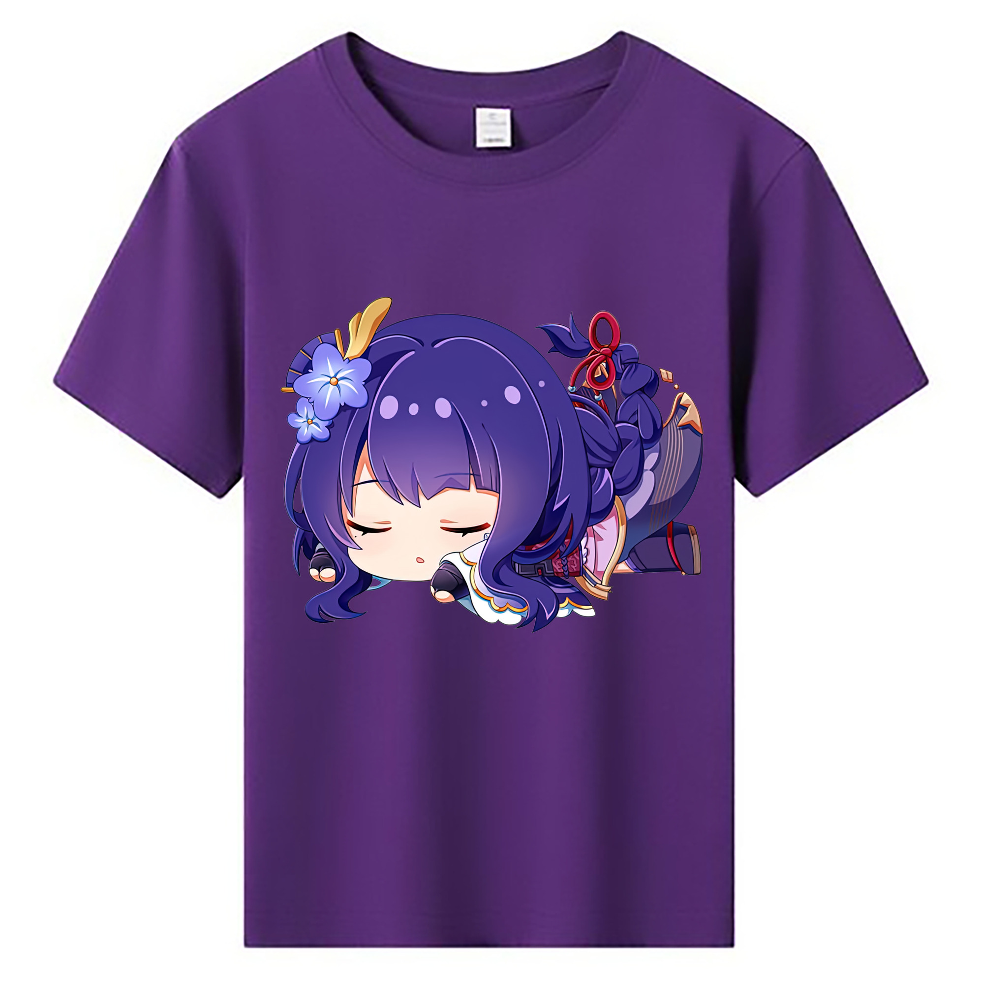 げんし神 雷電将軍 らいでんしょうぐん genshin Raiden Shogun 綿100％キッズTシャツ（フロントプリント）