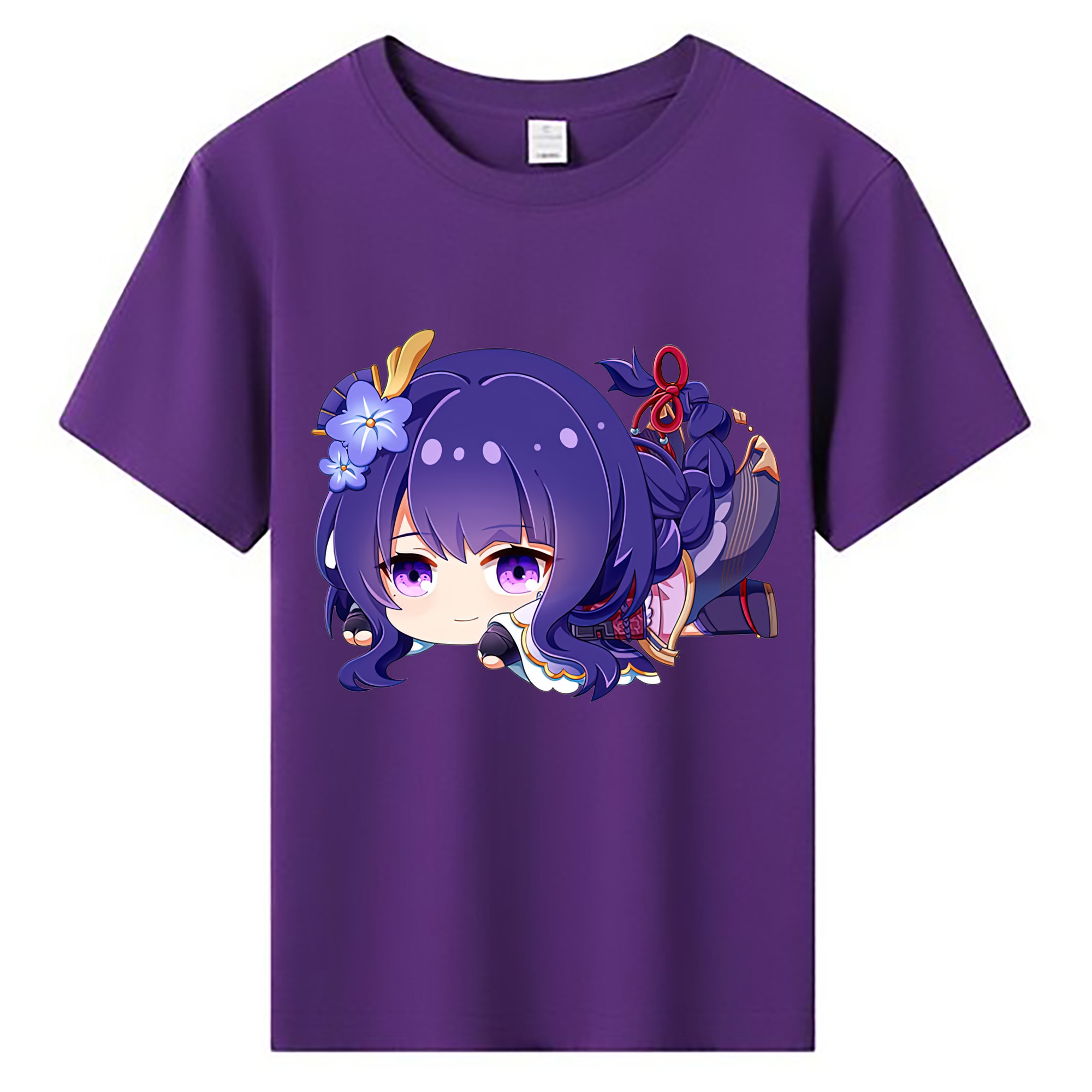 げんし神 雷電将軍 らいでんしょうぐん genshin Raiden Shogun 綿100％キッズTシャツ（フロントプリント）