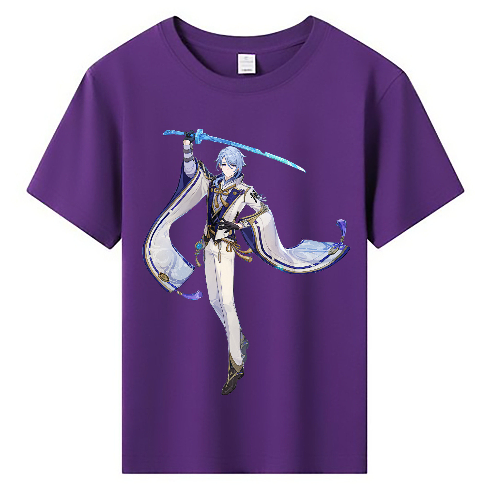 げんし神 神里綾人 かみさとあやと genshin Kamisato Ayato 綿100％キッズTシャツ（フロントプリント）