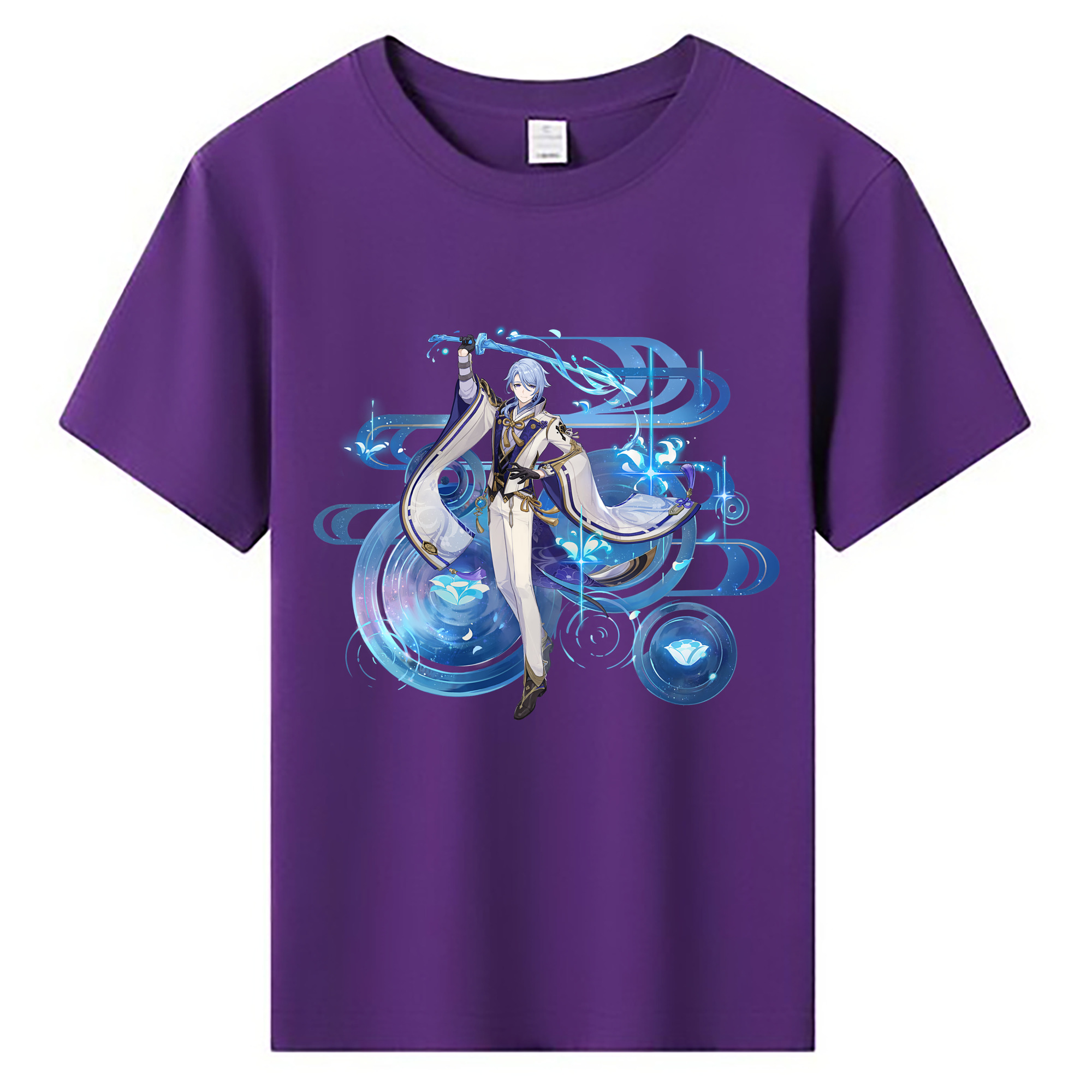げんし神 神里綾人 かみさとあやと genshin Kamisato Ayato 綿100％キッズTシャツ（フロントプリント）