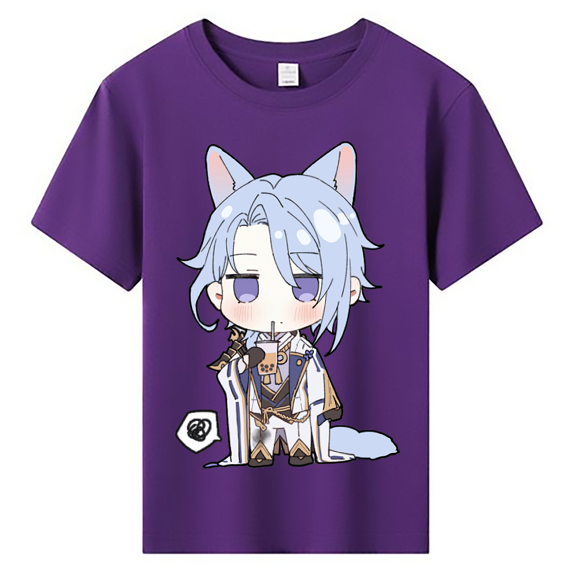 げんし神 神里綾人 かみさとあやと genshin Kamisato Ayato 綿100％キッズTシャツ（フロントプリント）
