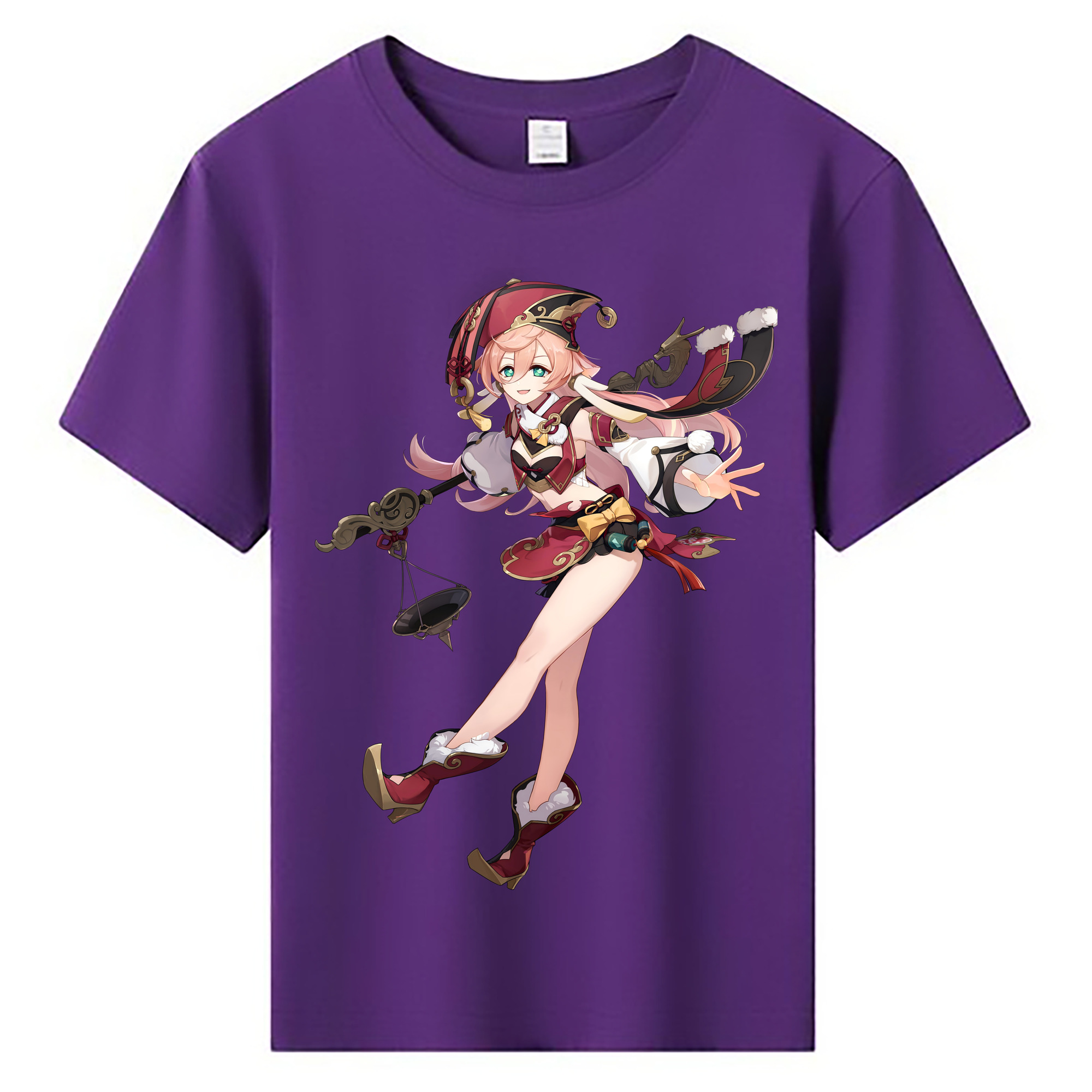 げんし神 ヤンフェイ genshin Yanfei 綿100％キッズTシャツ（フロントプリント）