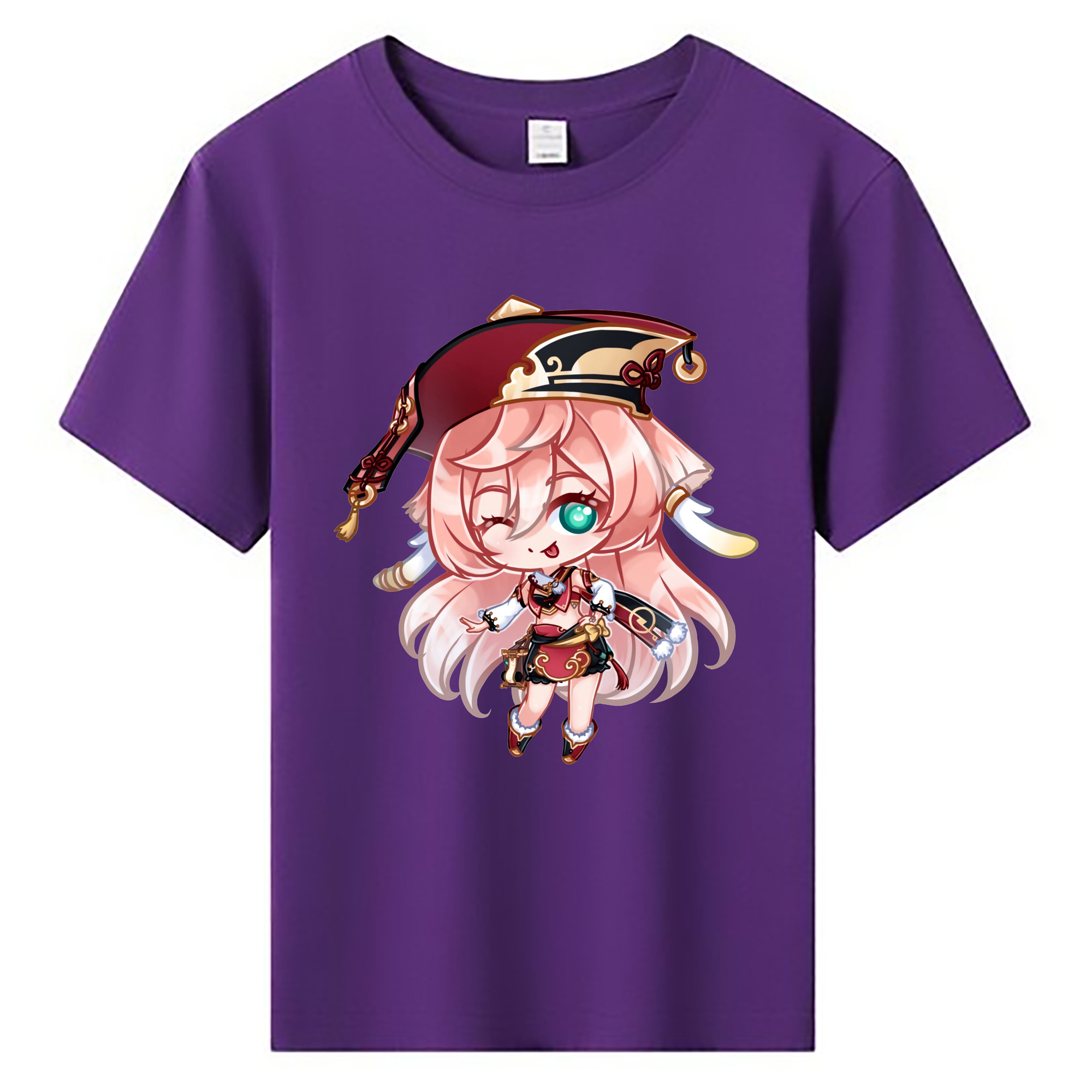 げんし神 ヤンフェイ genshin Yanfei 綿100％キッズTシャツ（フロントプリント）