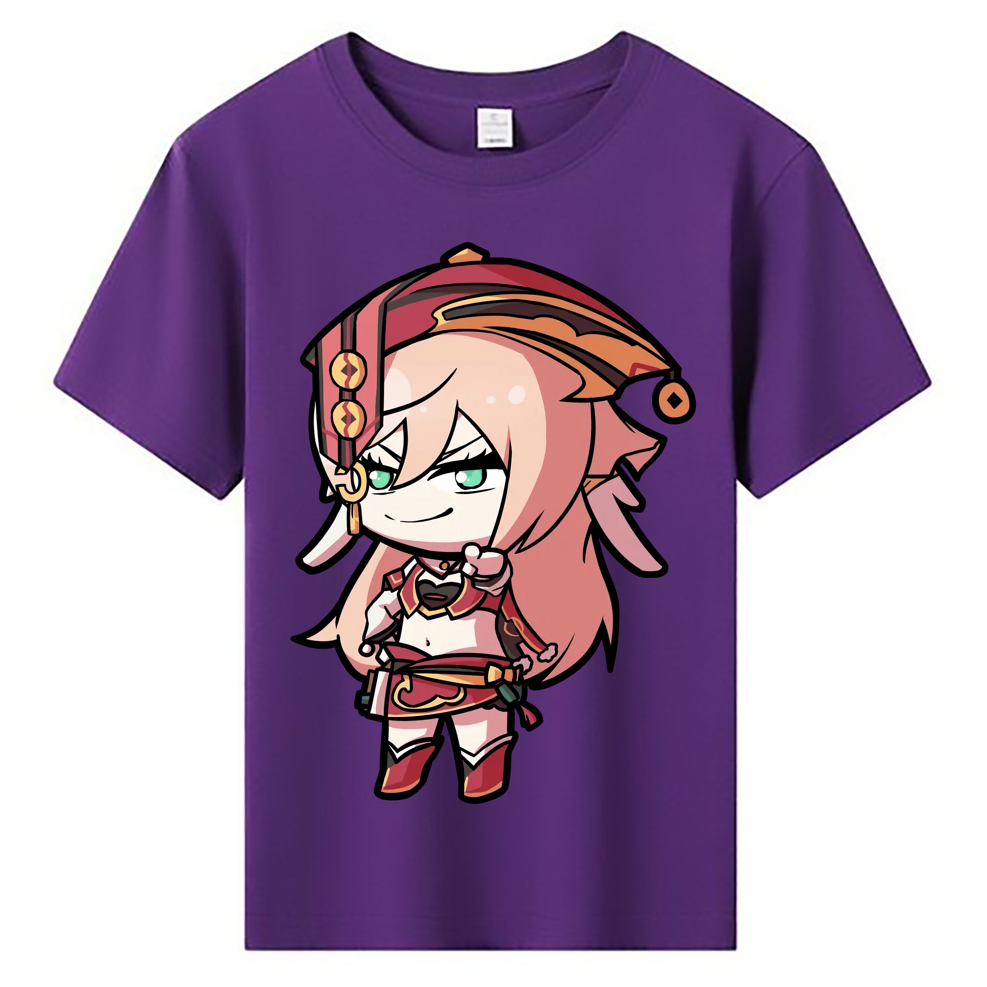 げんし神 ヤンフェイ genshin Yanfei 綿100％キッズTシャツ（フロントプリント）