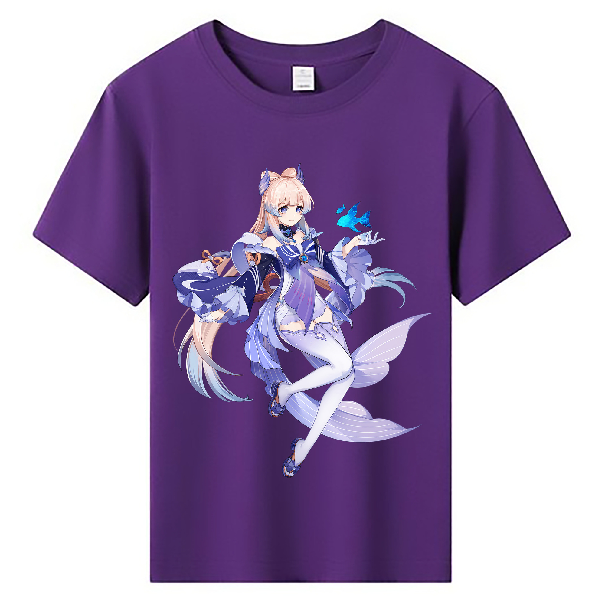 げんし神 珊瑚宮心海 サンゴノミヤ・ココミ genshin Sangonomiya Kokomi 綿100％キッズTシャツ（フロントプリント）