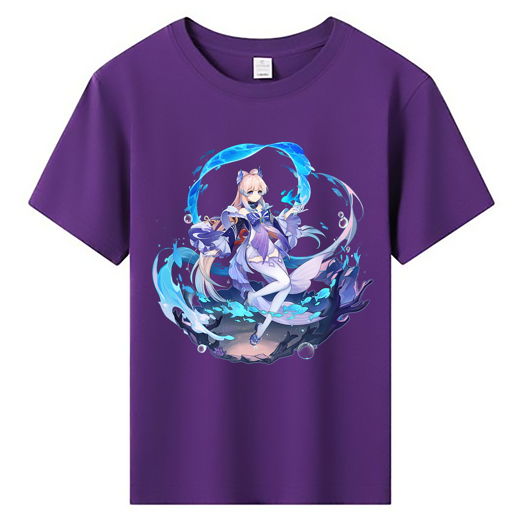 げんし神 珊瑚宮心海 サンゴノミヤ・ココミ genshin Sangonomiya Kokomi 綿100％キッズTシャツ（フロントプリント）