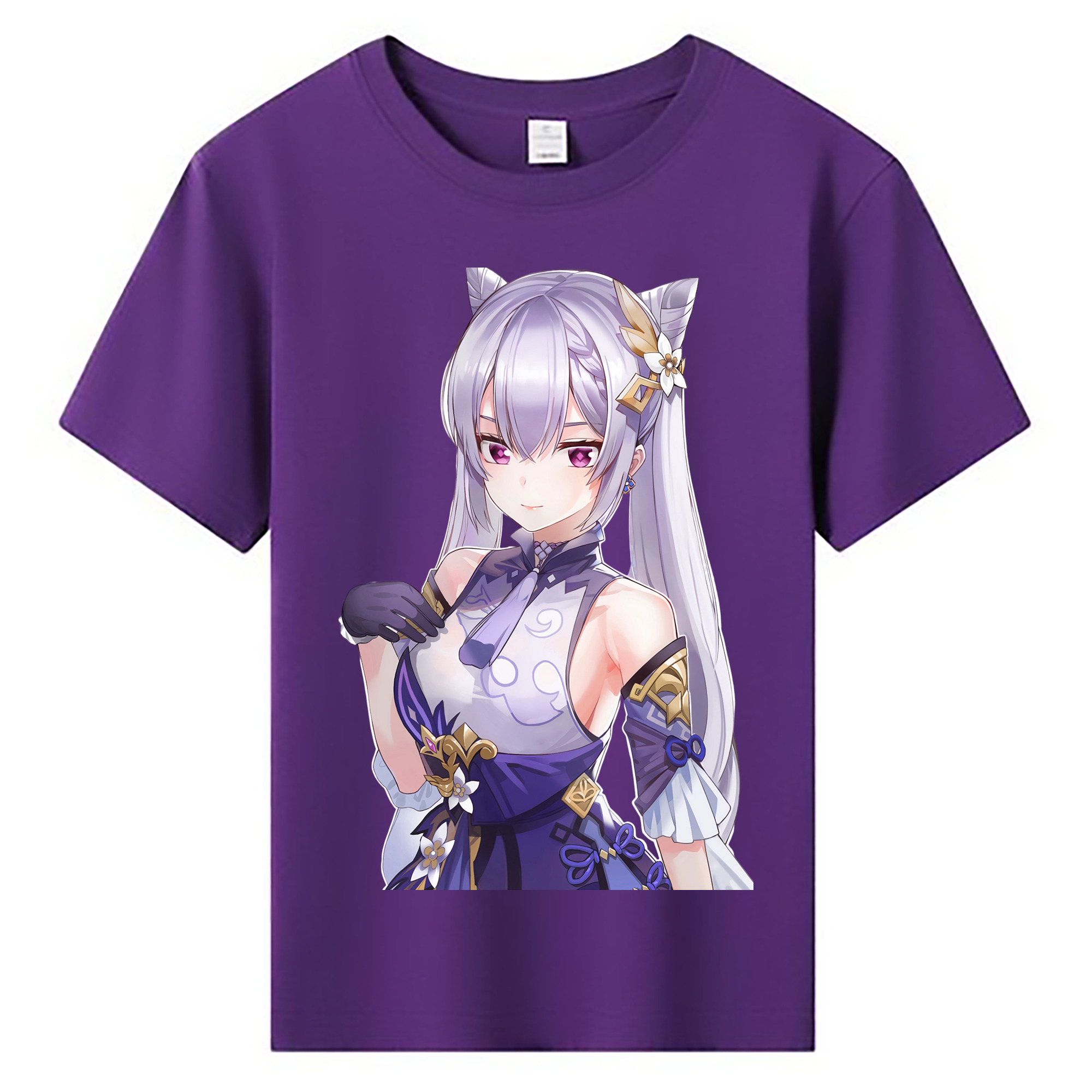げんし神 刻晴 こくせい genshin Kokusei 綿100％キッズTシャツ（フロントプリント）