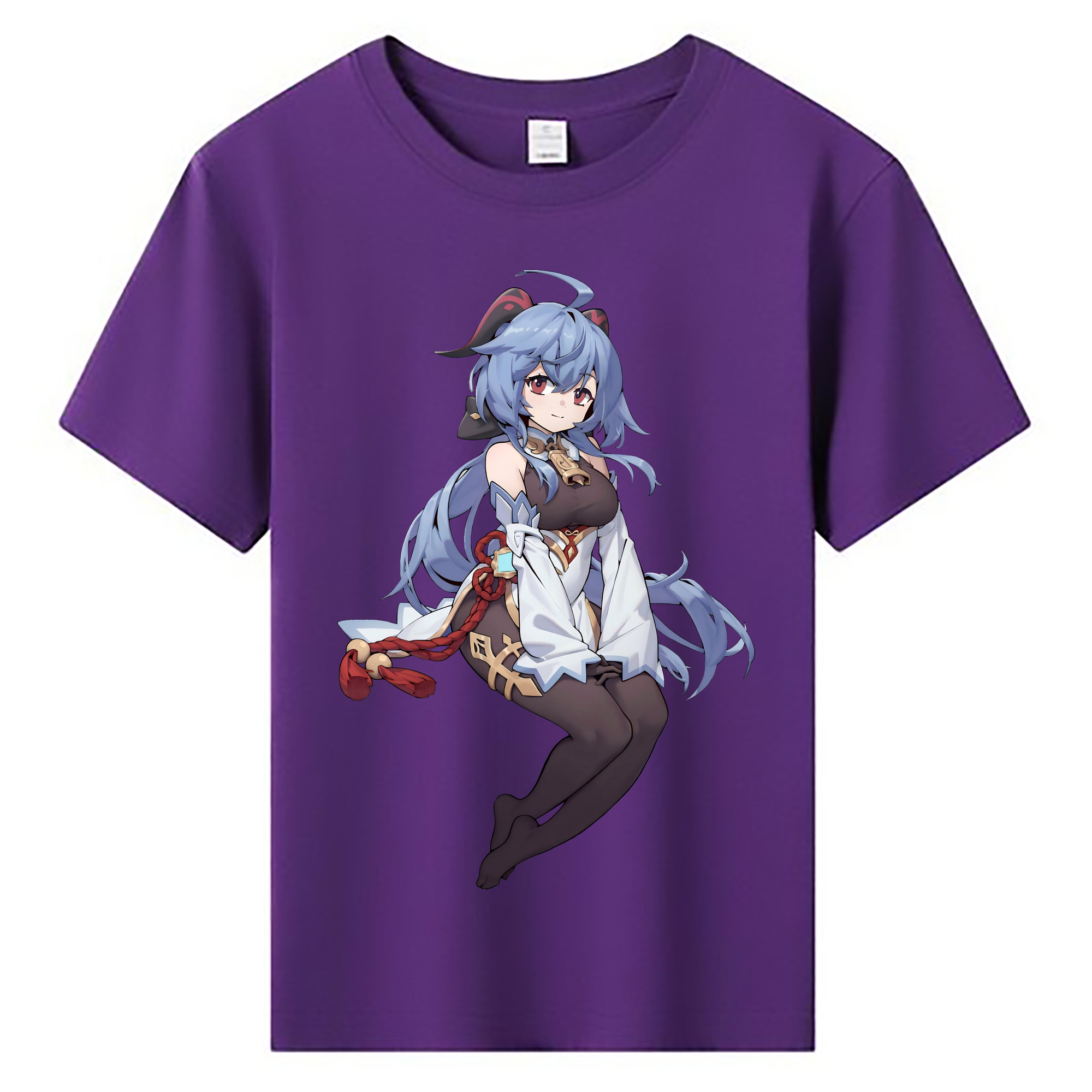 げんし神 甘雨 かんう genshin Ganyu 綿100％キッズTシャツ（フロントプリント）