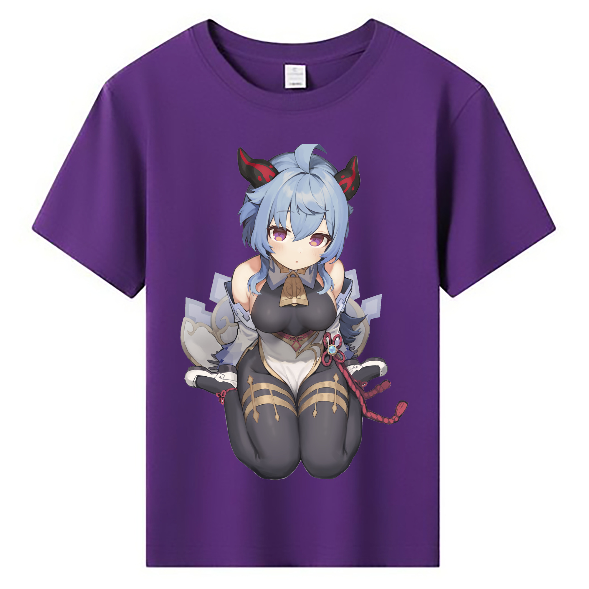 げんし神 甘雨 かんう genshin Ganyu 綿100％キッズTシャツ（フロントプリント）