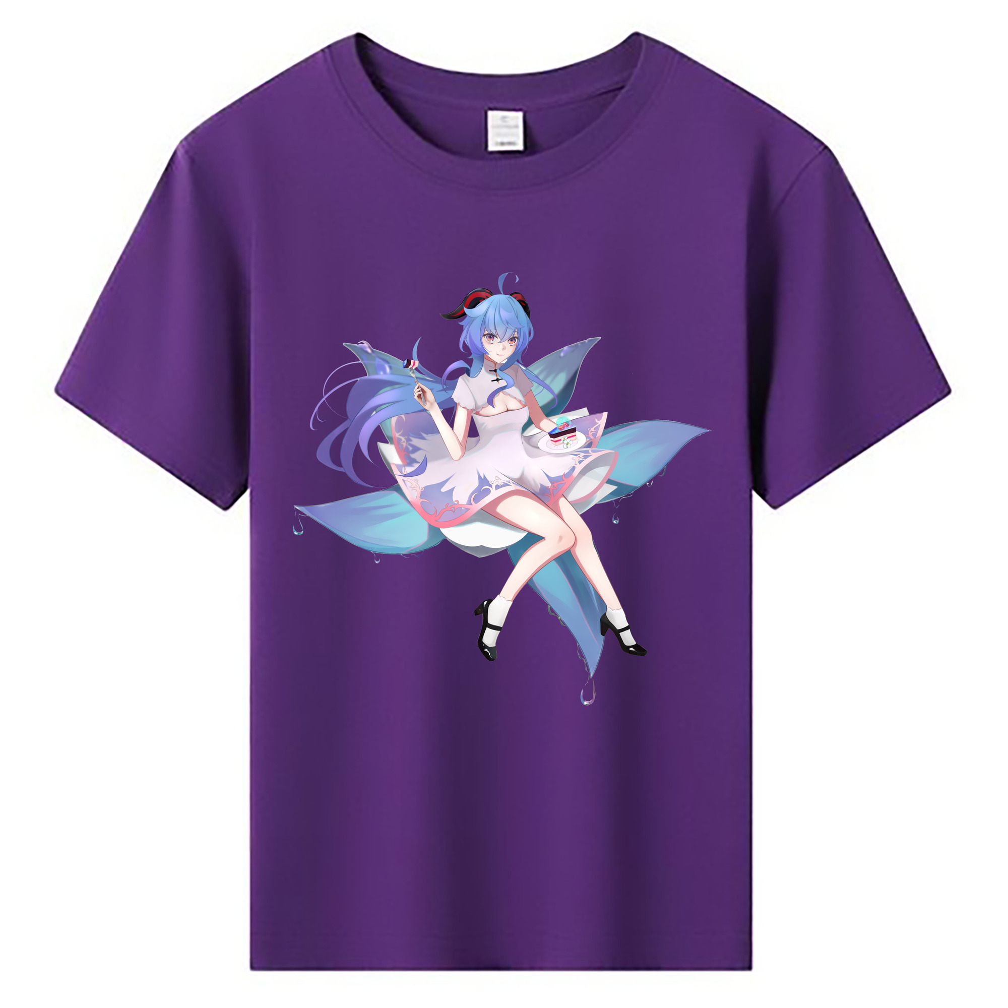 げんし神 甘雨 かんう genshin Ganyu 綿100％キッズTシャツ（フロントプリント）