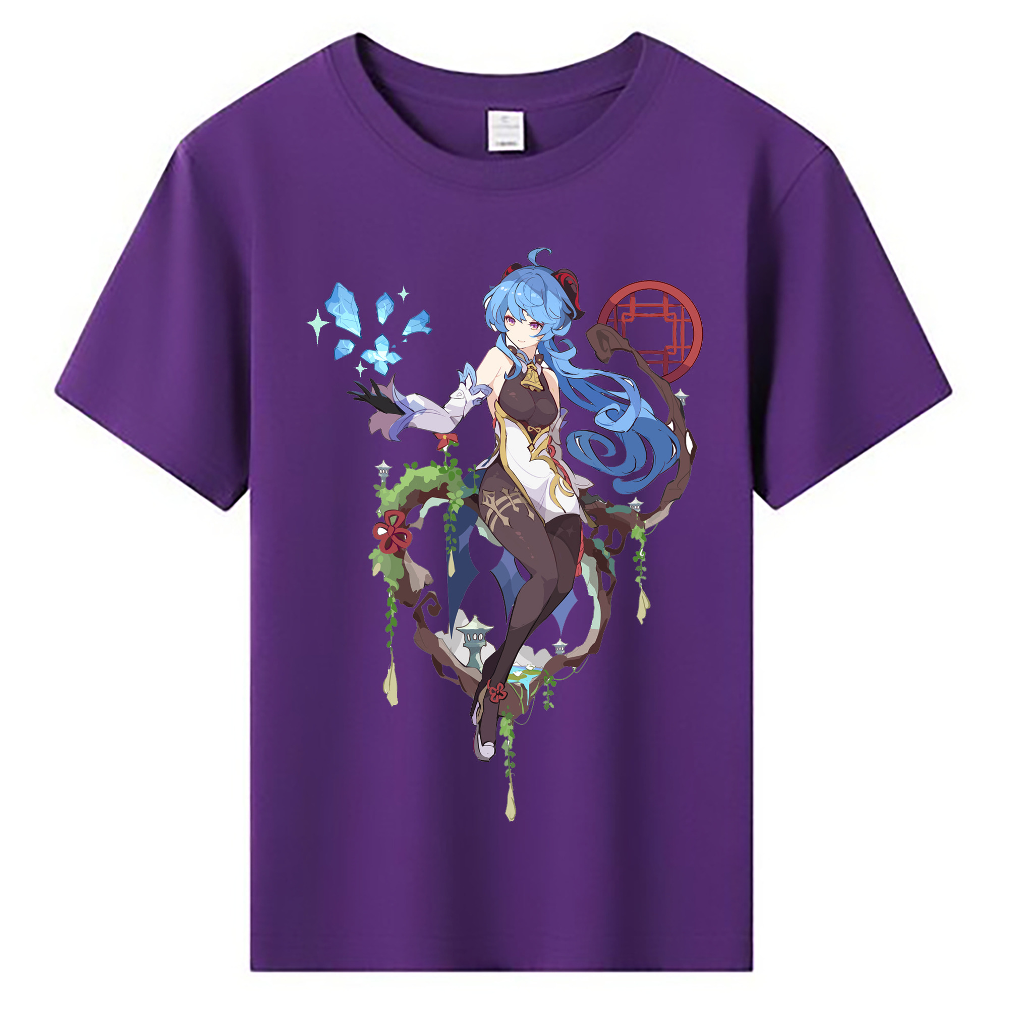 げんし神 甘雨 かんう genshin Ganyu 綿100％キッズTシャツ（フロントプリント）