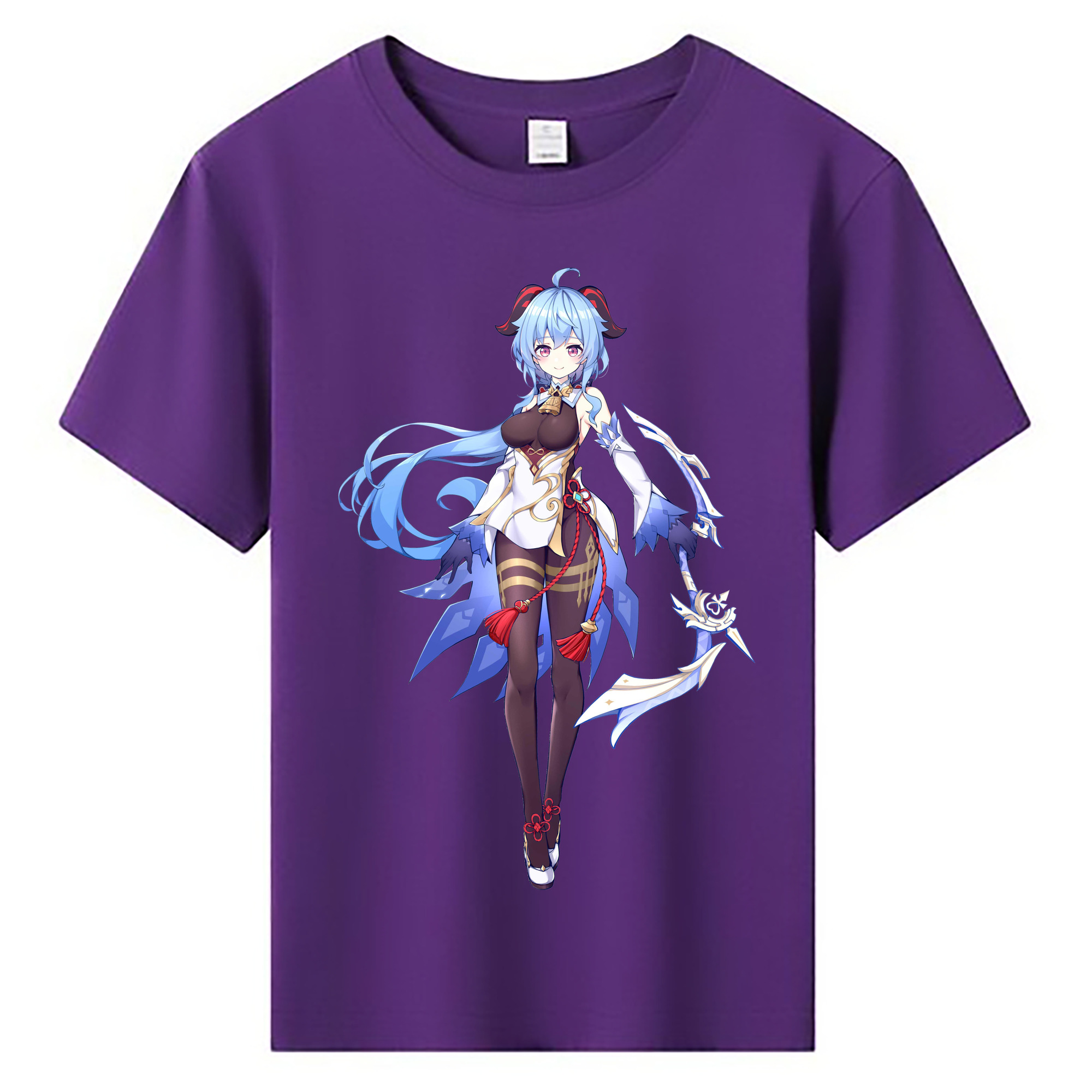 げんし神 甘雨 かんう genshin Ganyu 綿100％キッズTシャツ（フロントプリント）