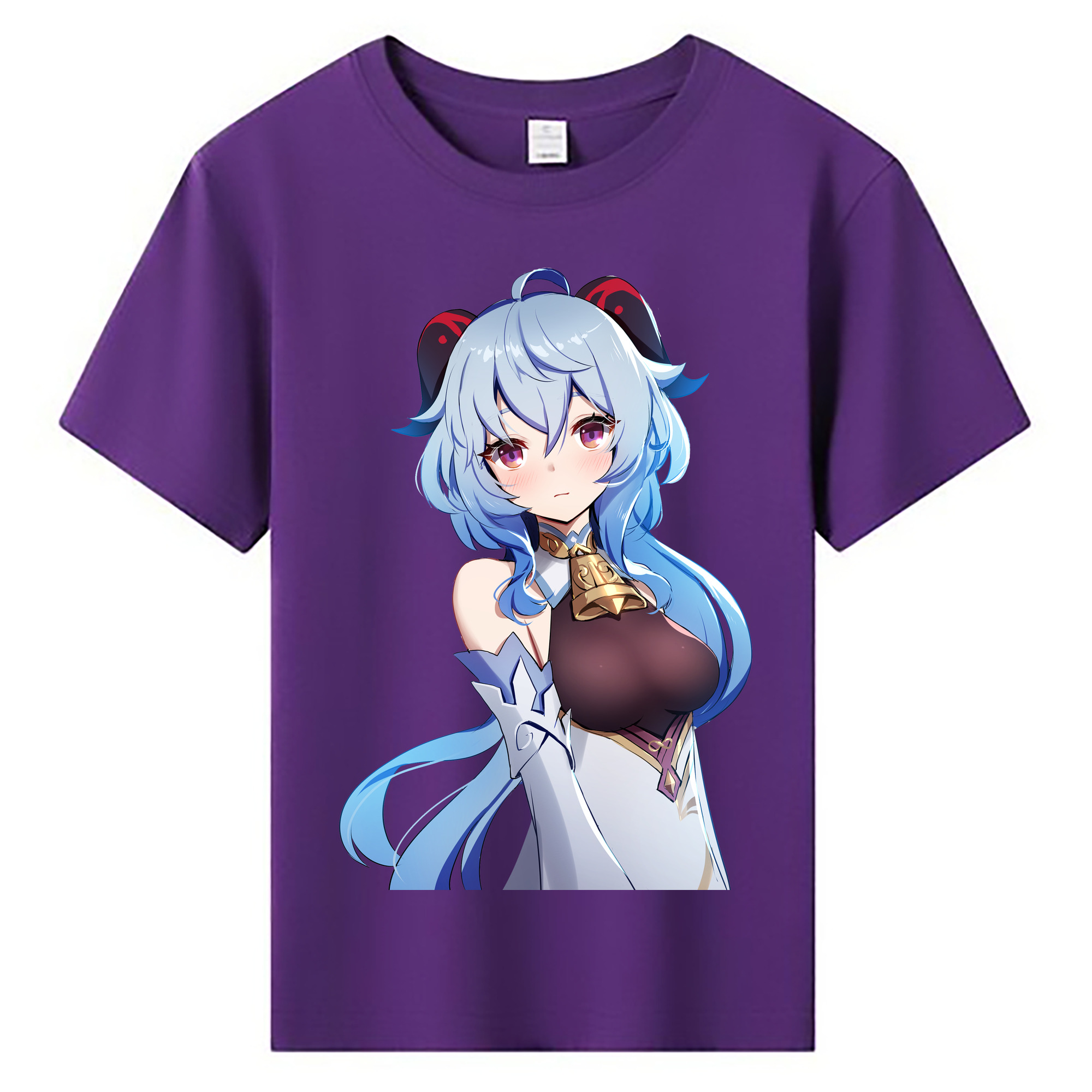 げんし神 甘雨 かんう genshin Ganyu 綿100％キッズTシャツ（フロントプリント）