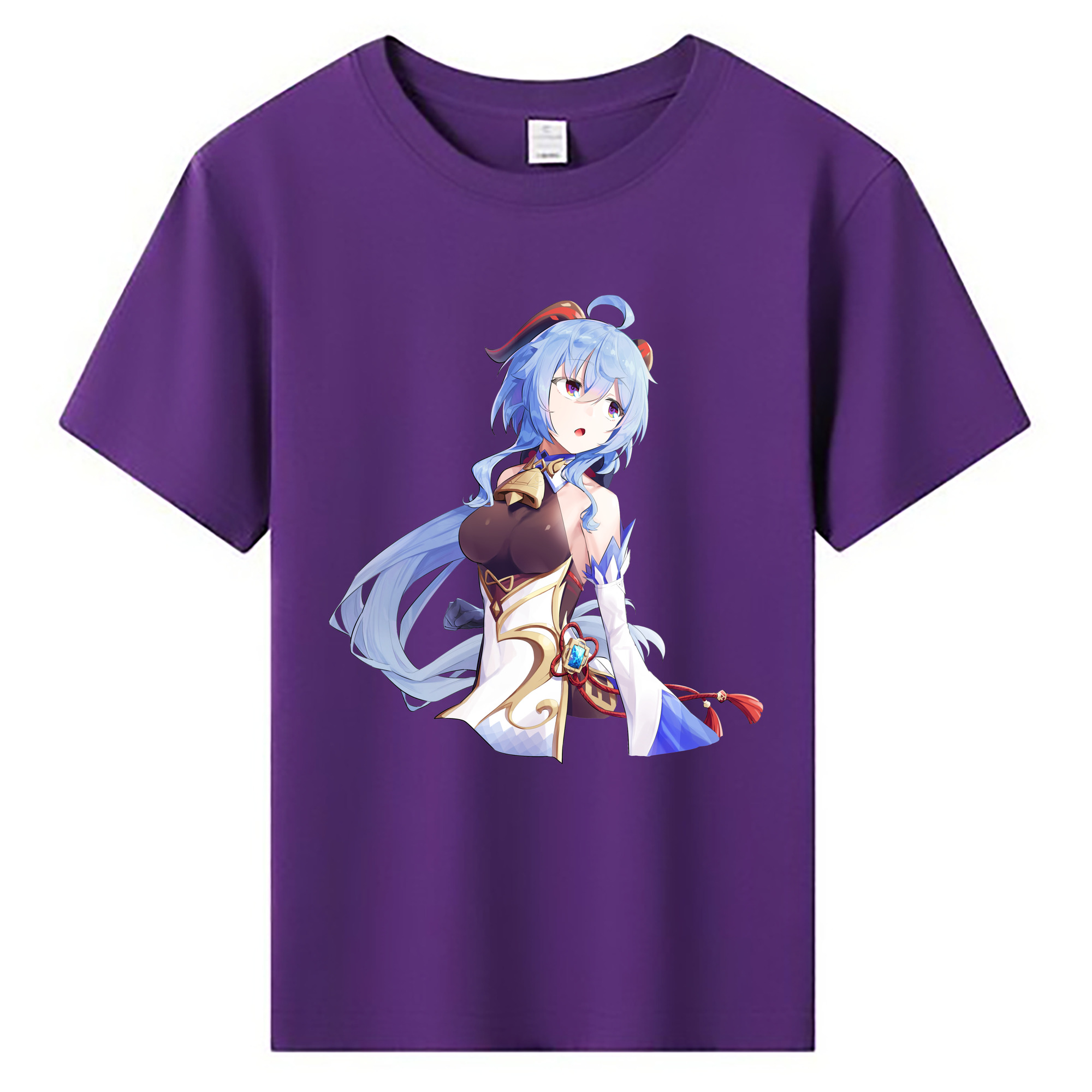 げんし神 甘雨 かんう genshin Ganyu 綿100％キッズTシャツ（フロントプリント）