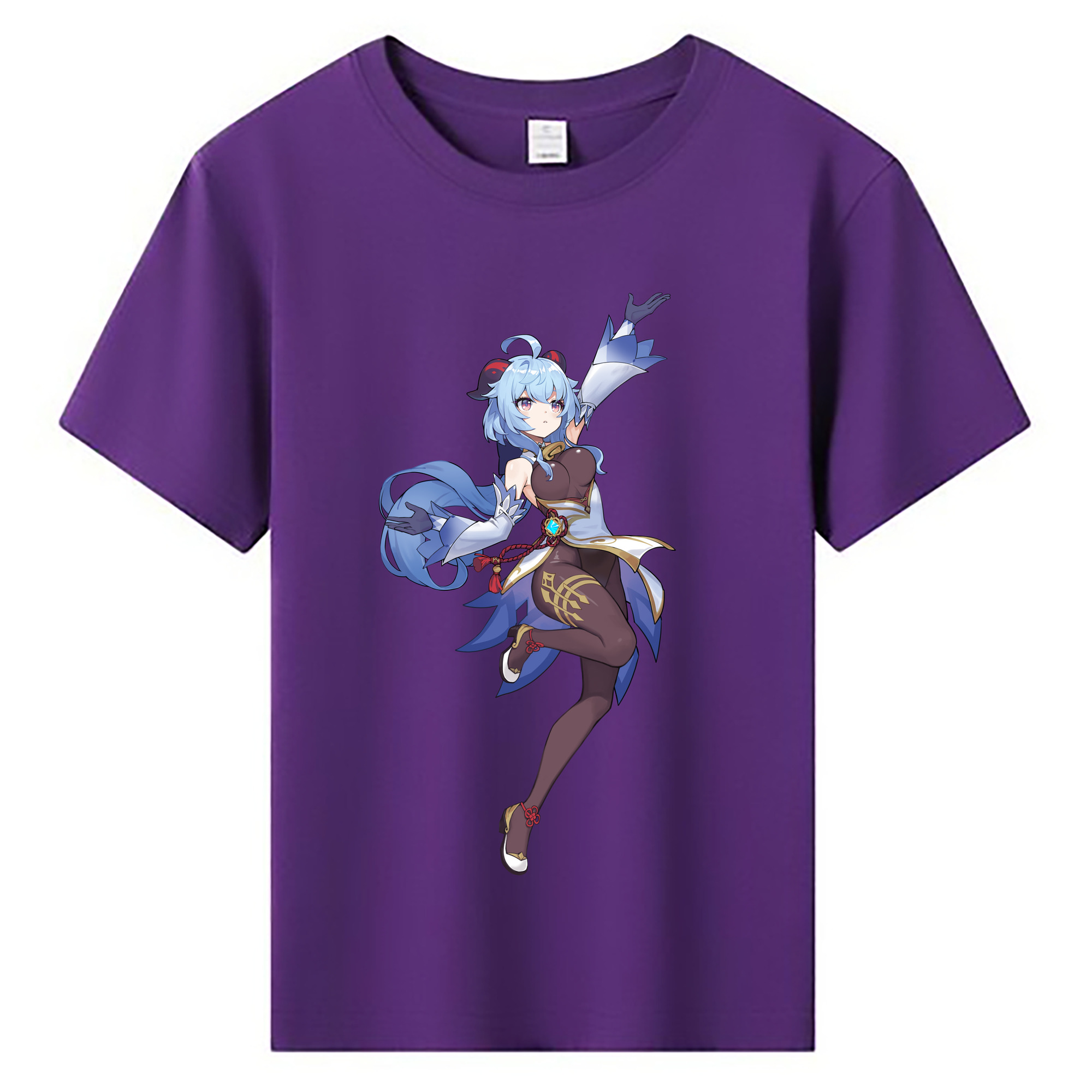 げんし神 甘雨 かんう genshin Ganyu 綿100％キッズTシャツ（フロントプリント）