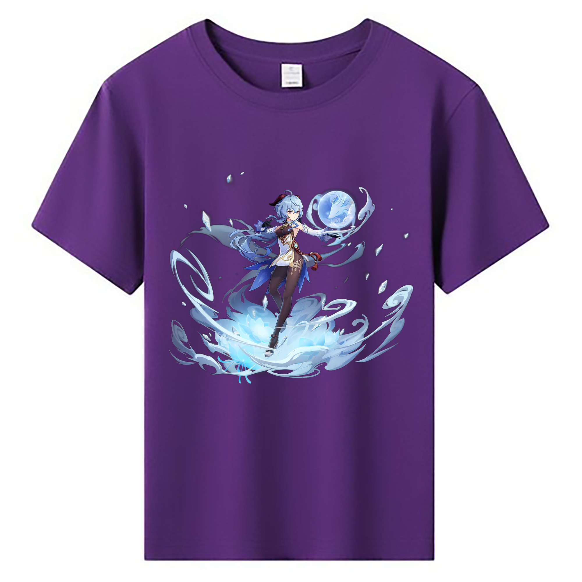 げんし神 甘雨 かんう genshin Ganyu 綿100％キッズTシャツ（フロントプリント）