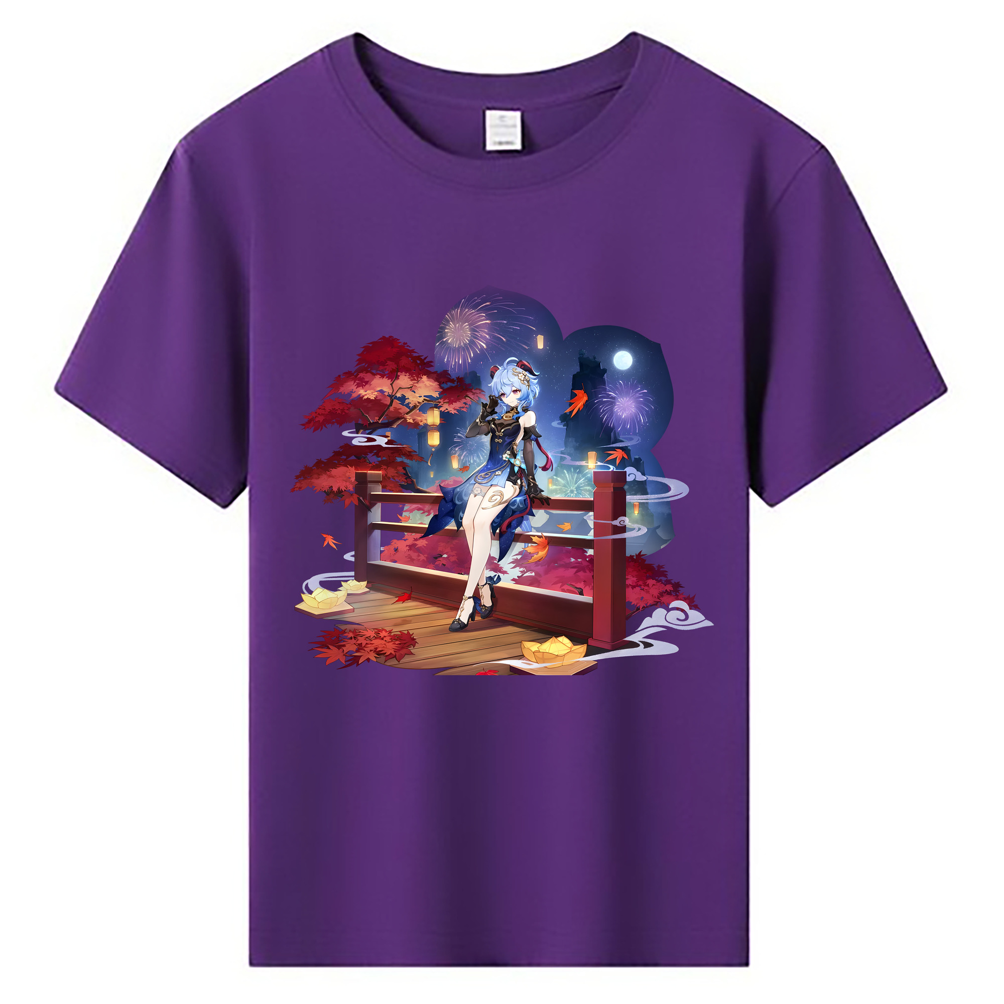 げんし神 甘雨 かんう genshin Ganyu 綿100％キッズTシャツ（フロントプリント）