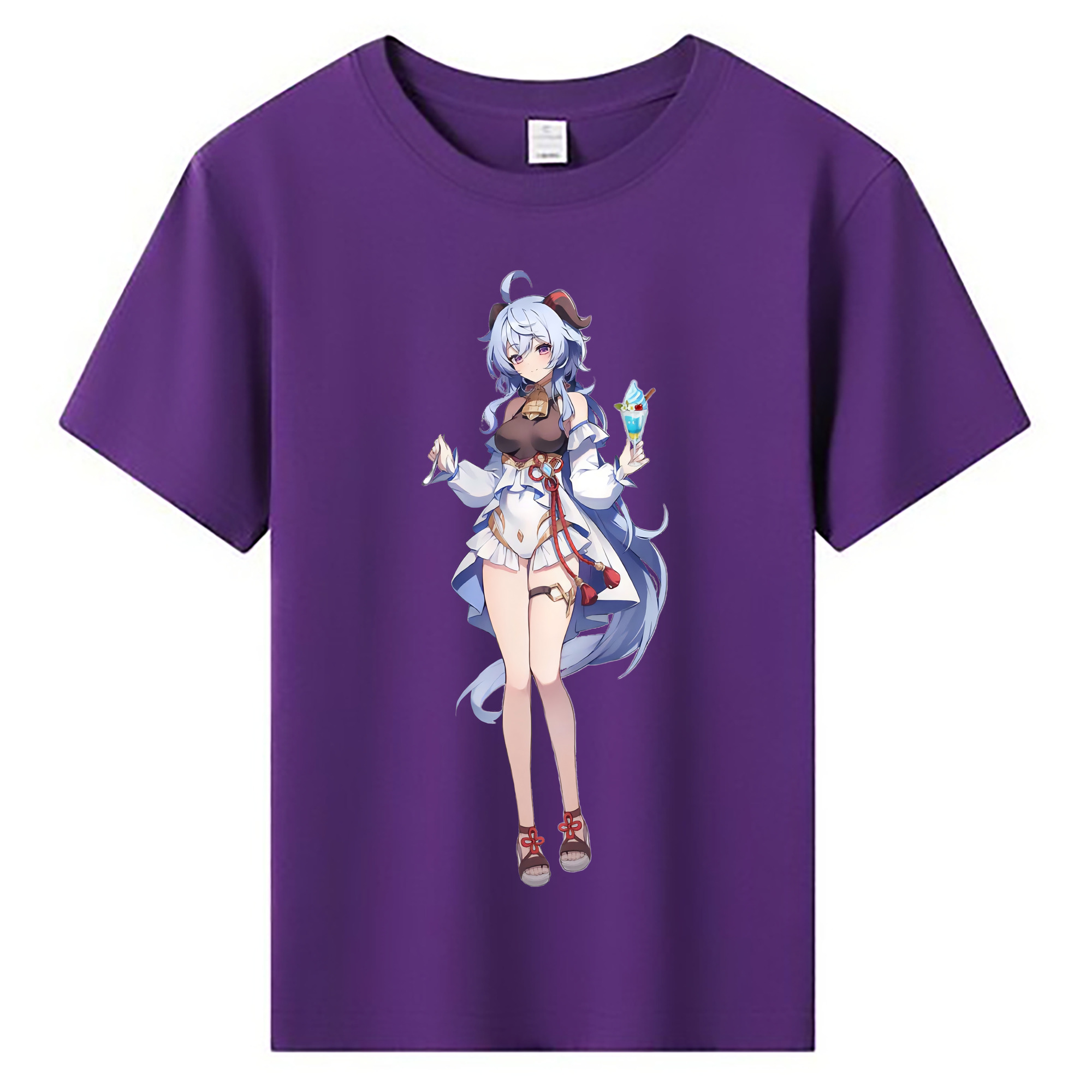 げんし神 甘雨 かんう genshin Ganyu 綿100％キッズTシャツ（フロントプリント）