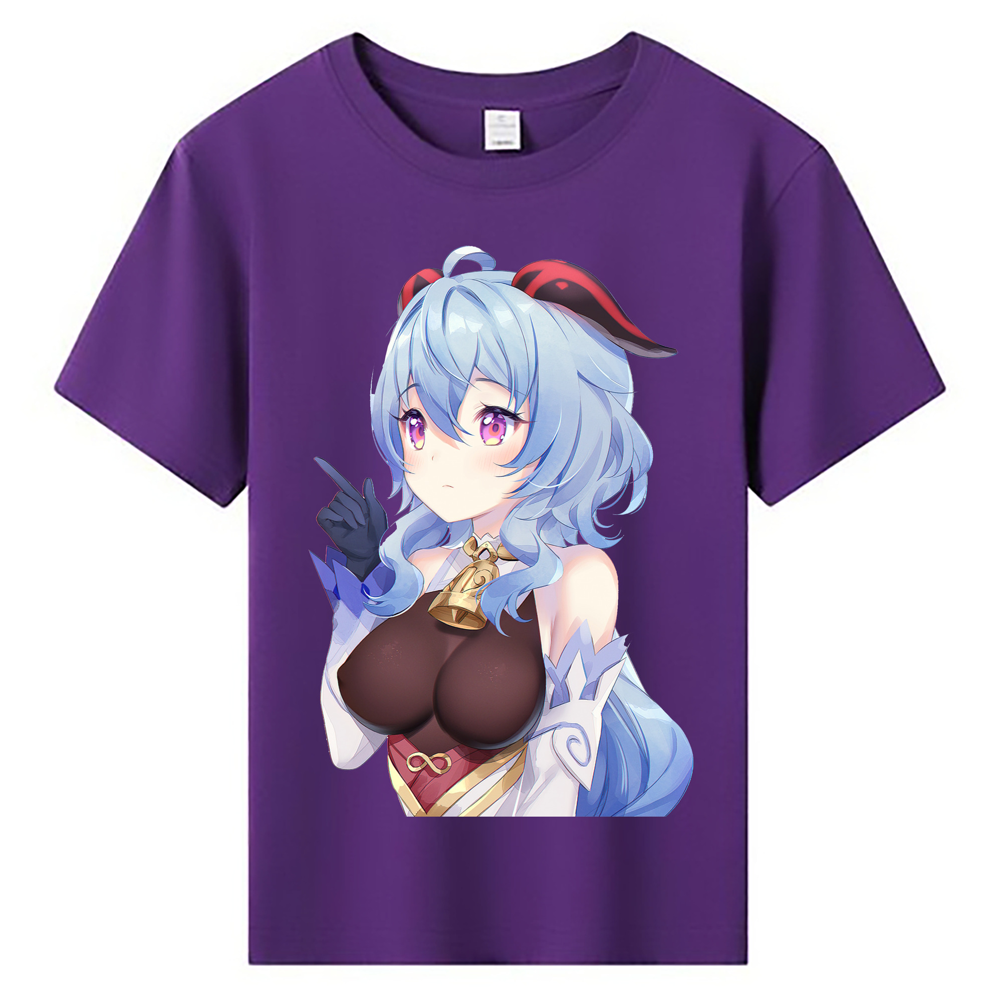 げんし神 甘雨 かんう genshin Ganyu 綿100％キッズTシャツ（フロントプリント）