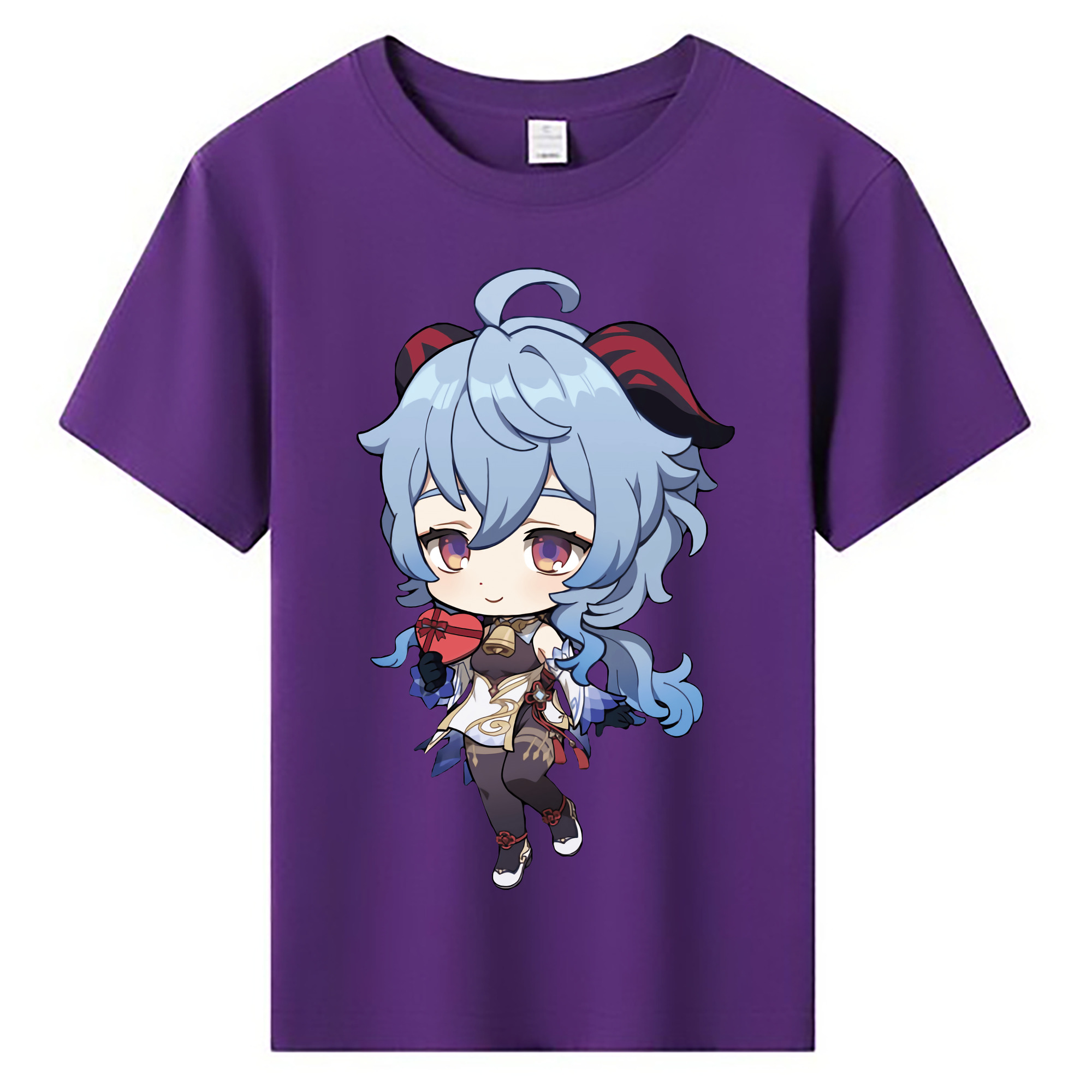 げんし神 甘雨 かんう genshin Ganyu 綿100％キッズTシャツ（フロントプリント）