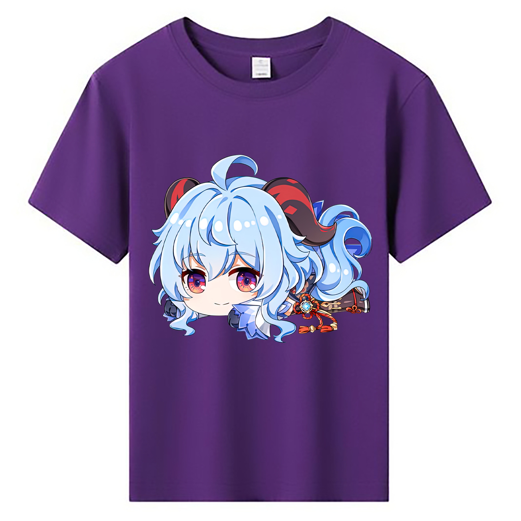 げんし神 甘雨 かんう genshin Ganyu 綿100％キッズTシャツ（フロントプリント）