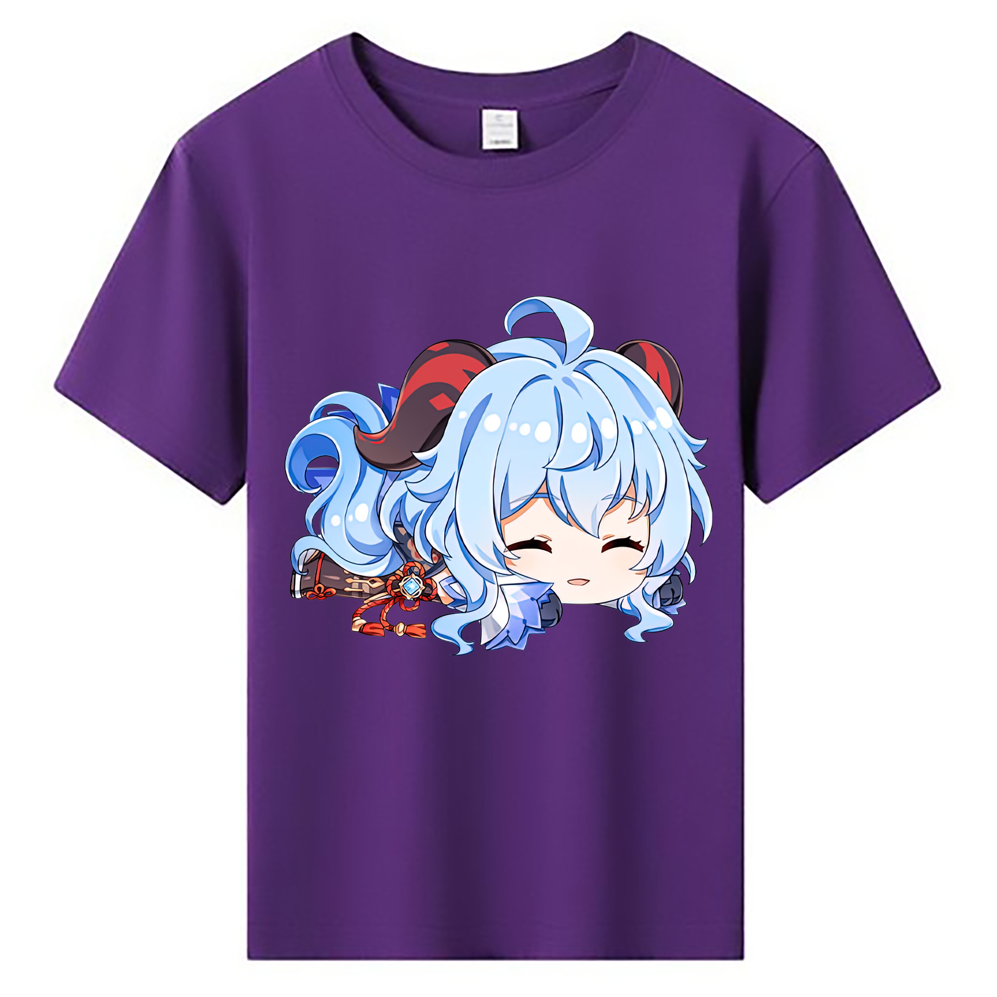 げんし神 甘雨 かんう genshin Ganyu 綿100％キッズTシャツ（フロントプリント）