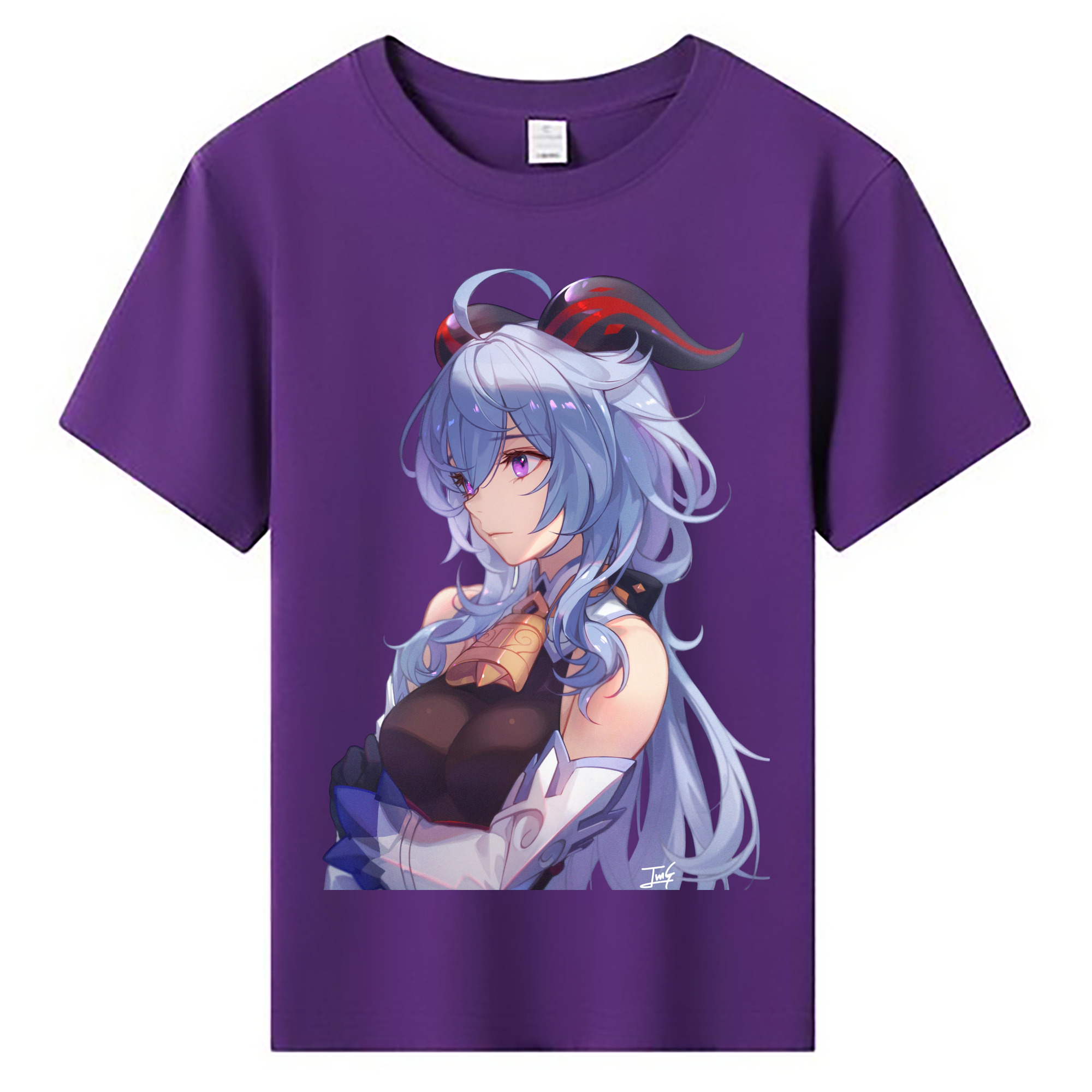 げんし神 甘雨 かんう genshin Ganyu 綿100％キッズTシャツ（フロントプリント）